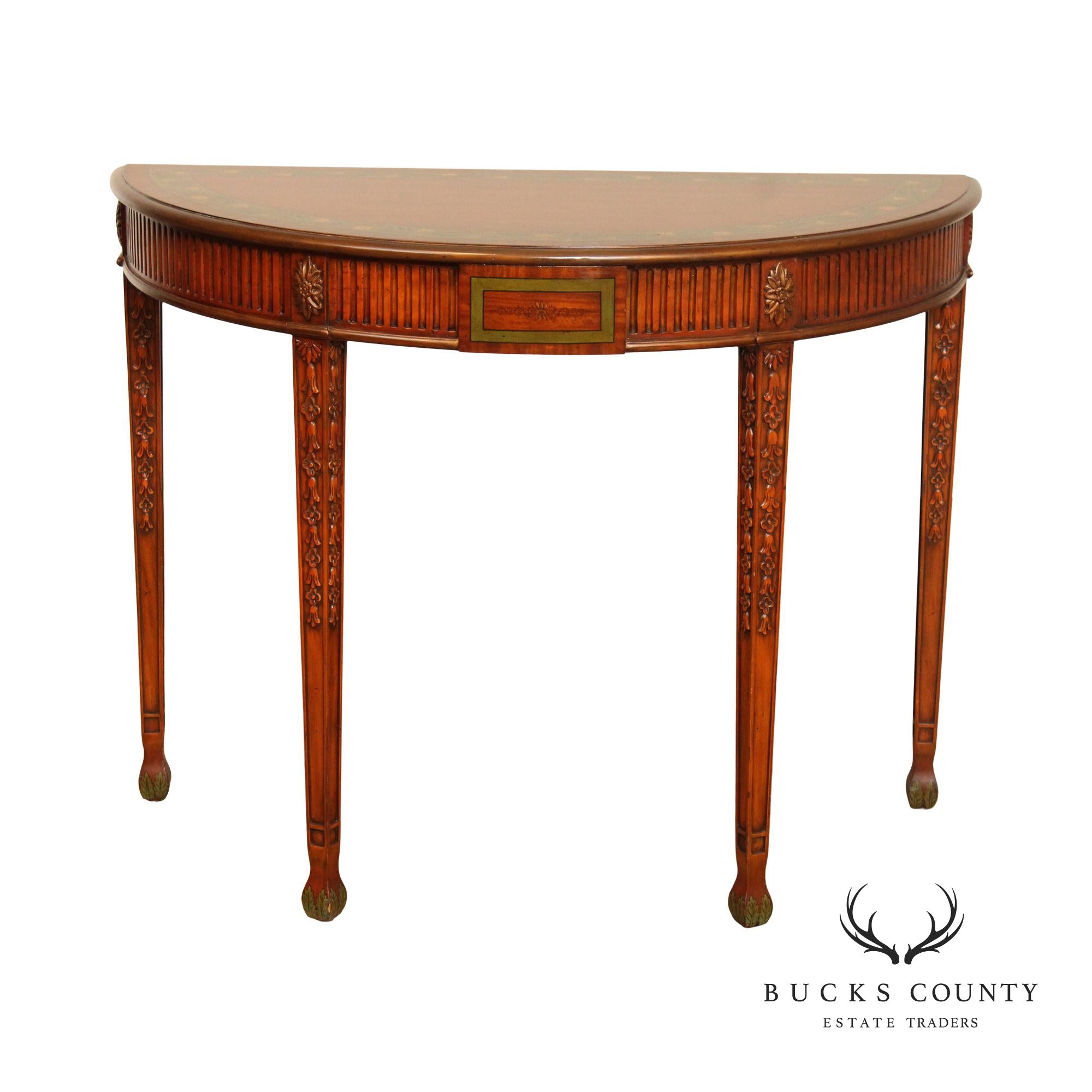 Maitland Smith Adams Style Demilune Console