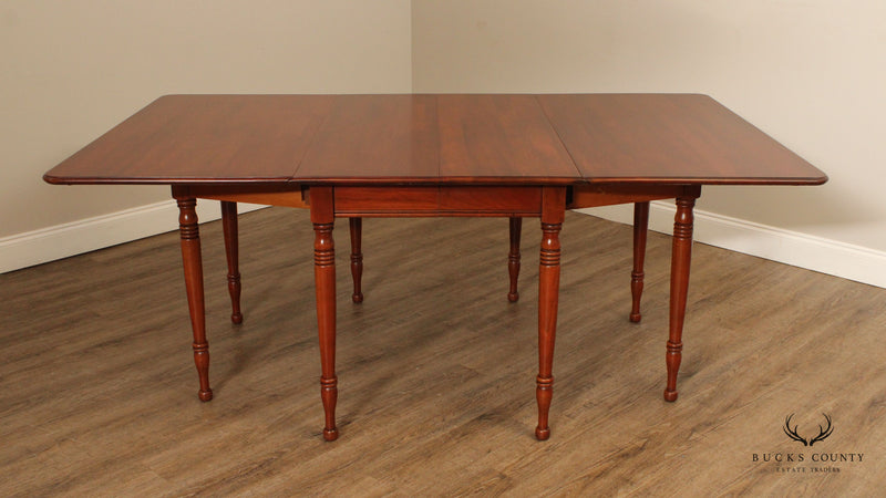 Pennsylvania House Sheraton Style Cherry Drop Leaf Expandable Dining Table