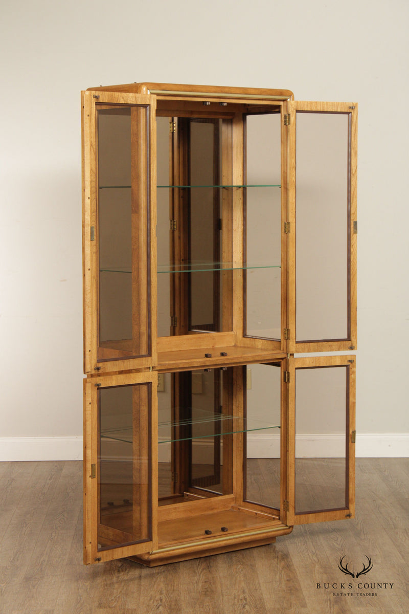 American of Martinsville Hollywood Regency Pair of Display Cabinets