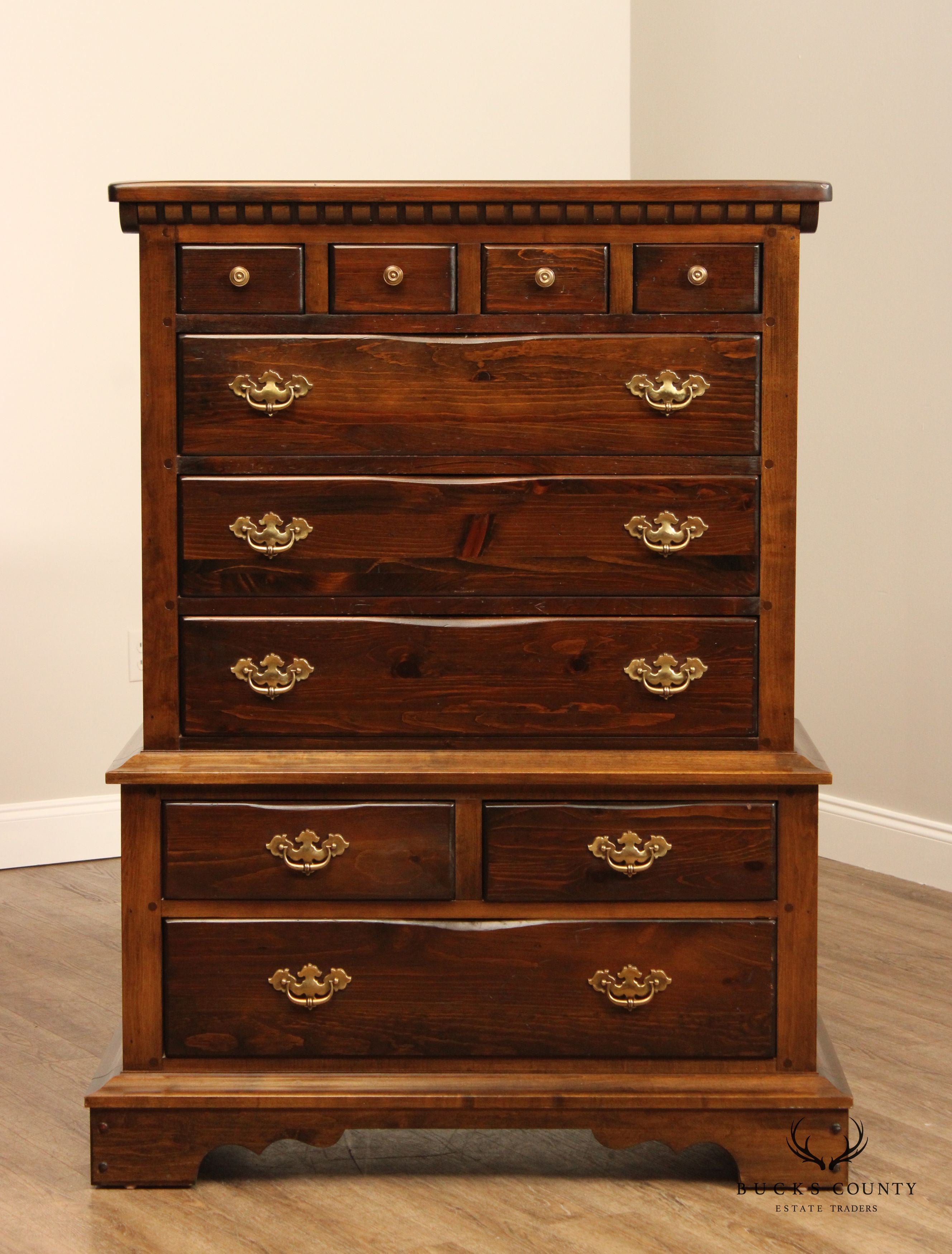 Pennsylvania House Vintage Solid Pine Chest on Chest