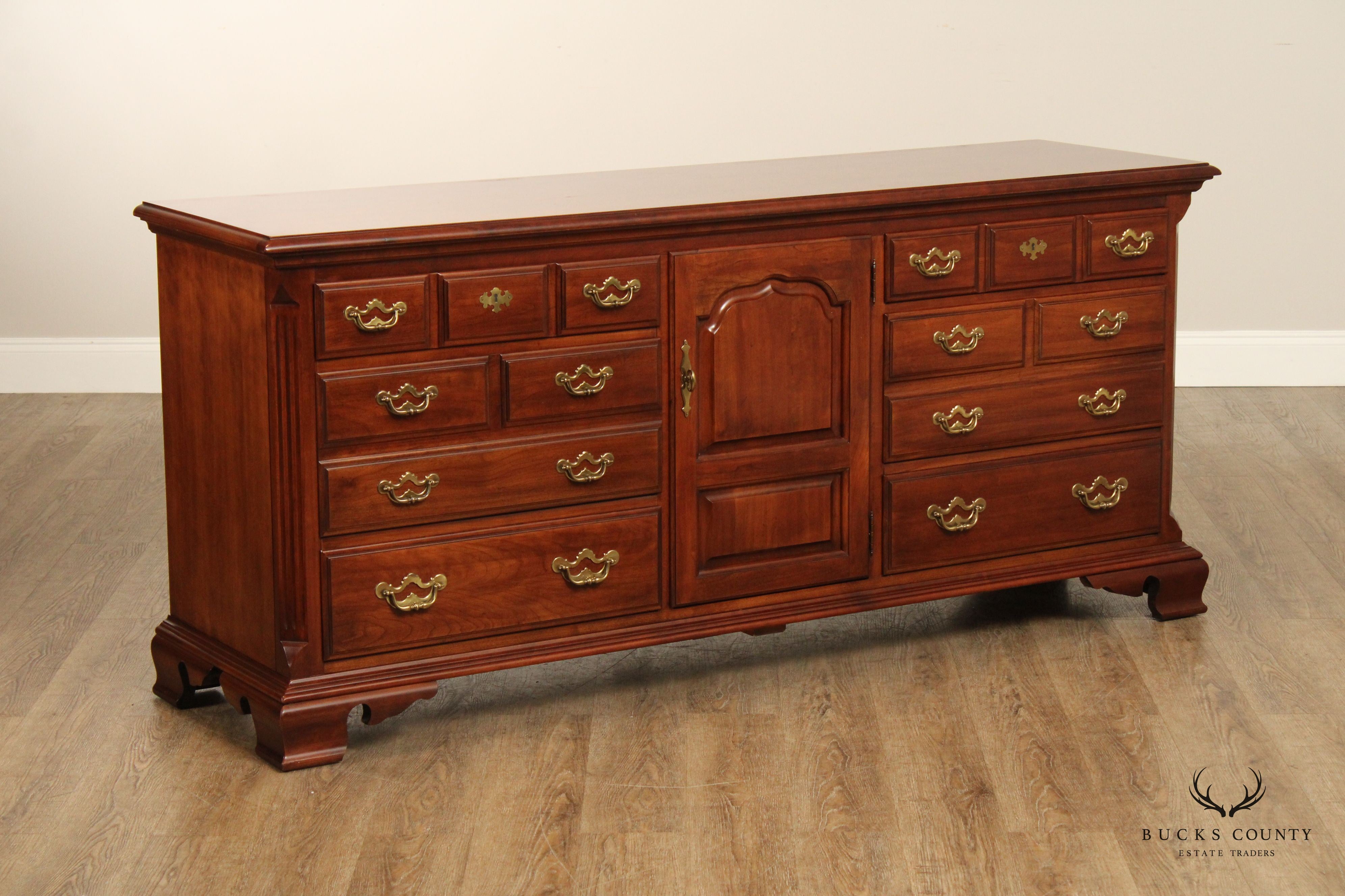 Thomasville Chippendale Style Cherry Triple Chest