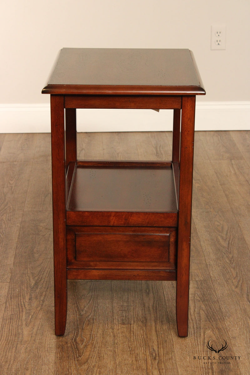Traditional Style Two-Tier End Table Or Nightstand