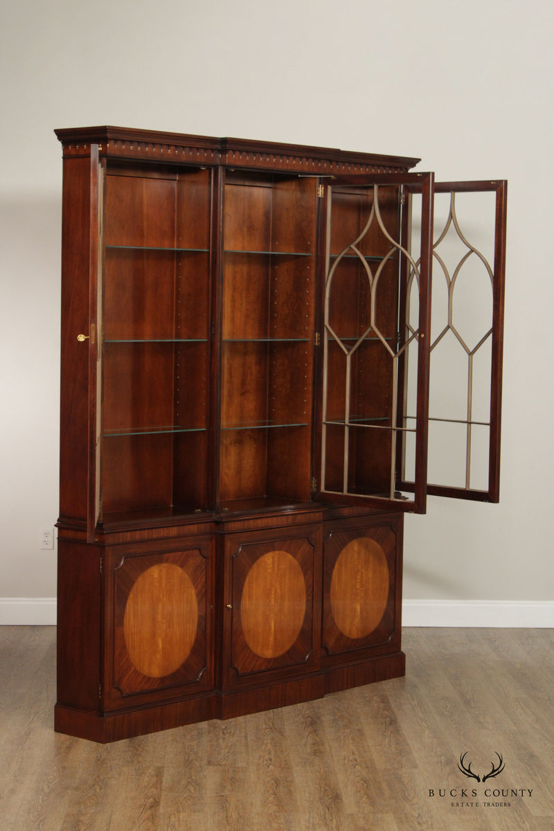 Baker Collector's Edition English Regency Style Mahogany China Display Bookcase Cabinet
