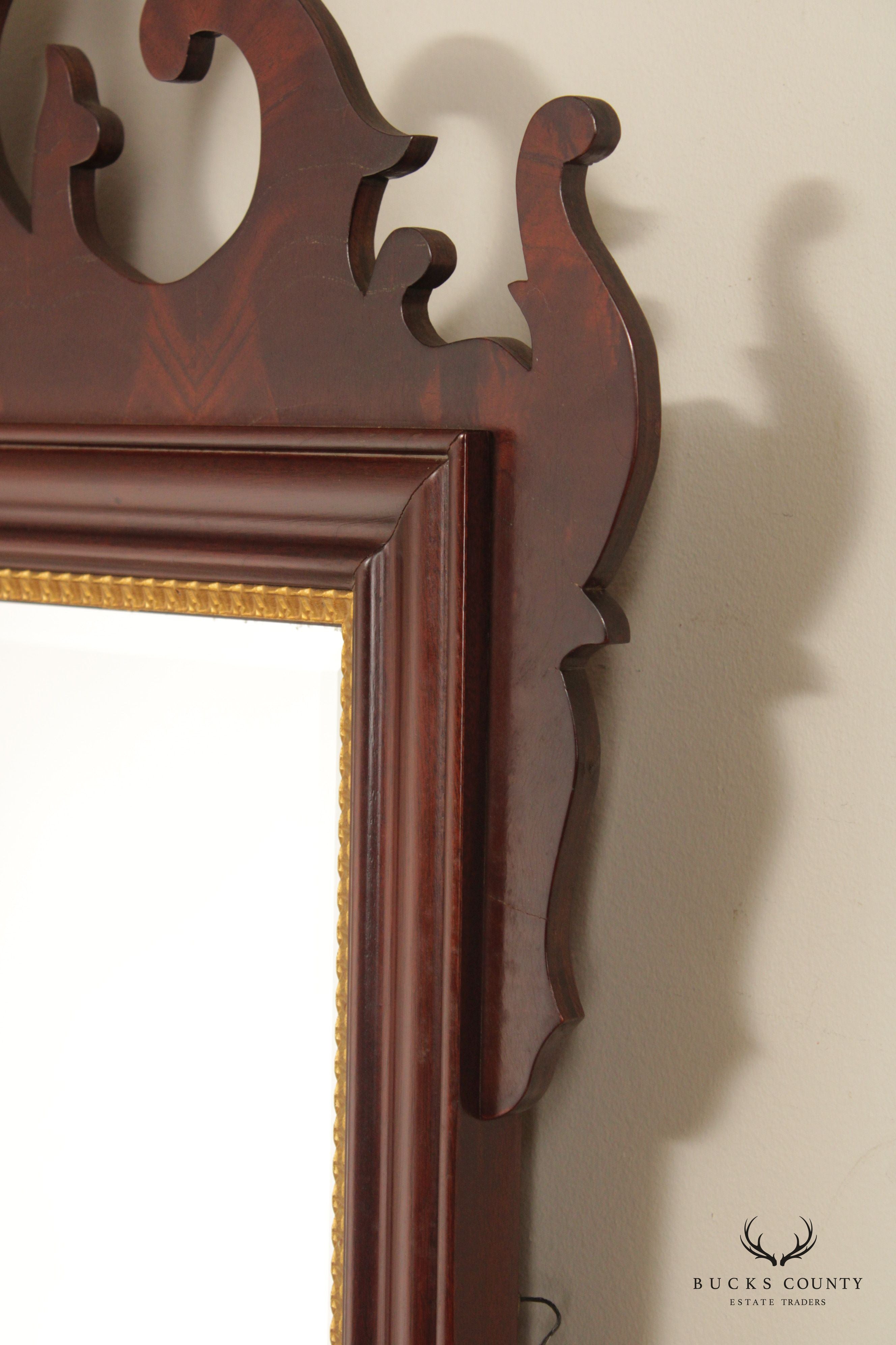 Councill Craftsmen Chippendale Style Partial Gilt Mahogany Mirror