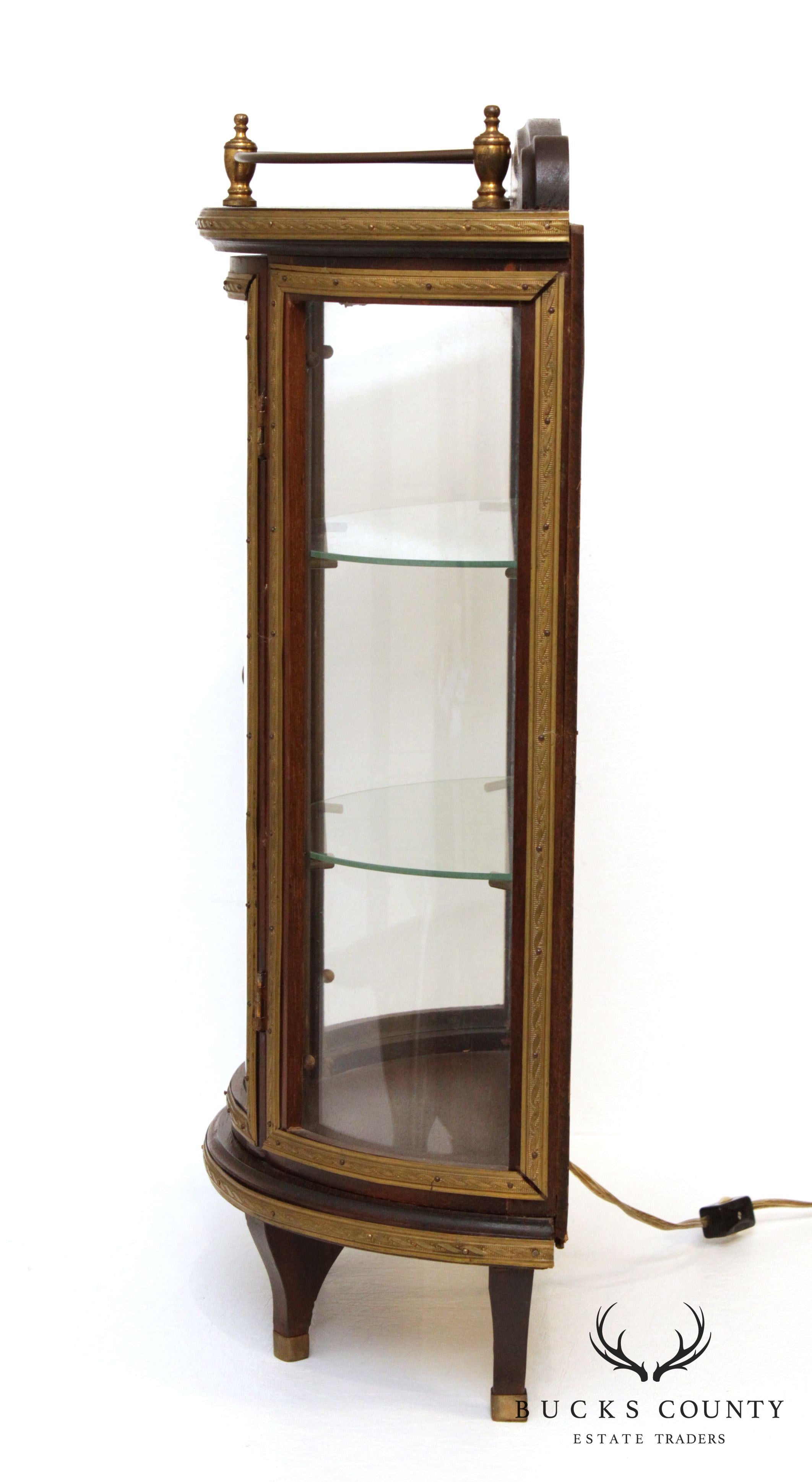 Diminutive Mahogany Bow Front Display Cabinet