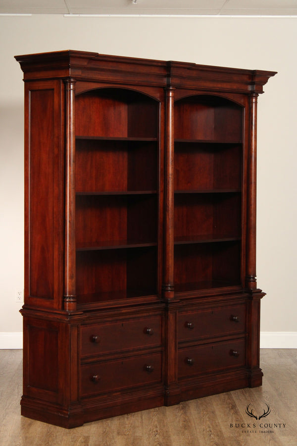 Thomasville Empire Style Large Cherry Architectural Bookcase