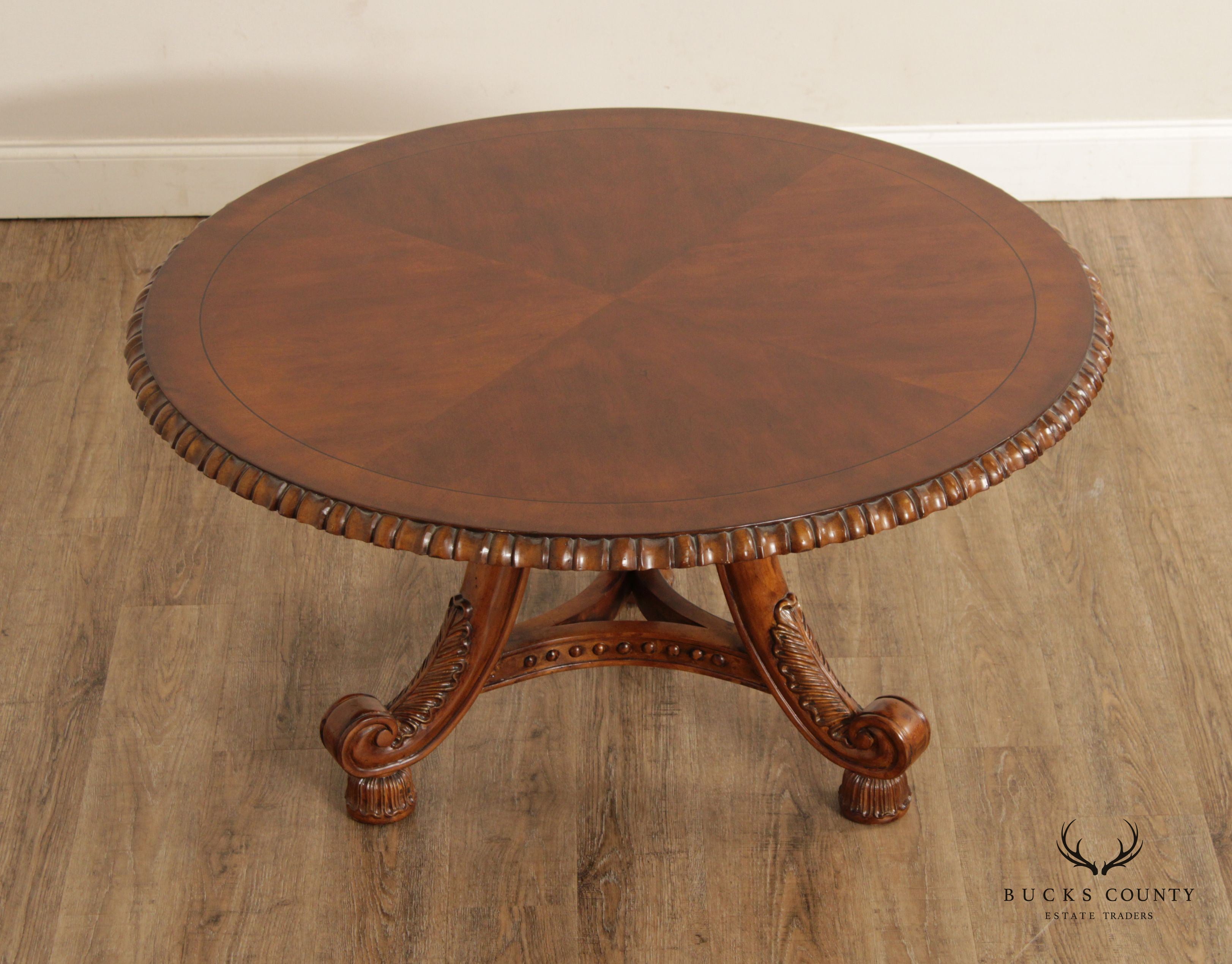 Hekman French Regency Style Round Cocktail Coffee Table