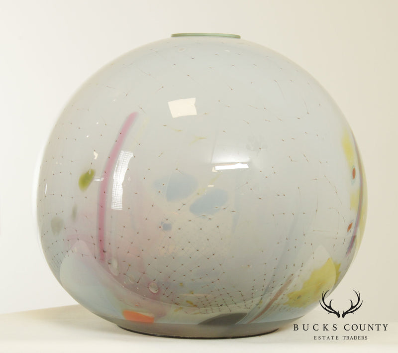Robert Palusky Studio Art Glass Orb Sculpture or Vase