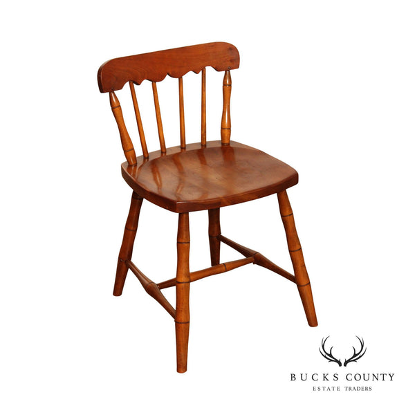L. & J.G. Stickley Cherry Low-Back Windsor Side Chair