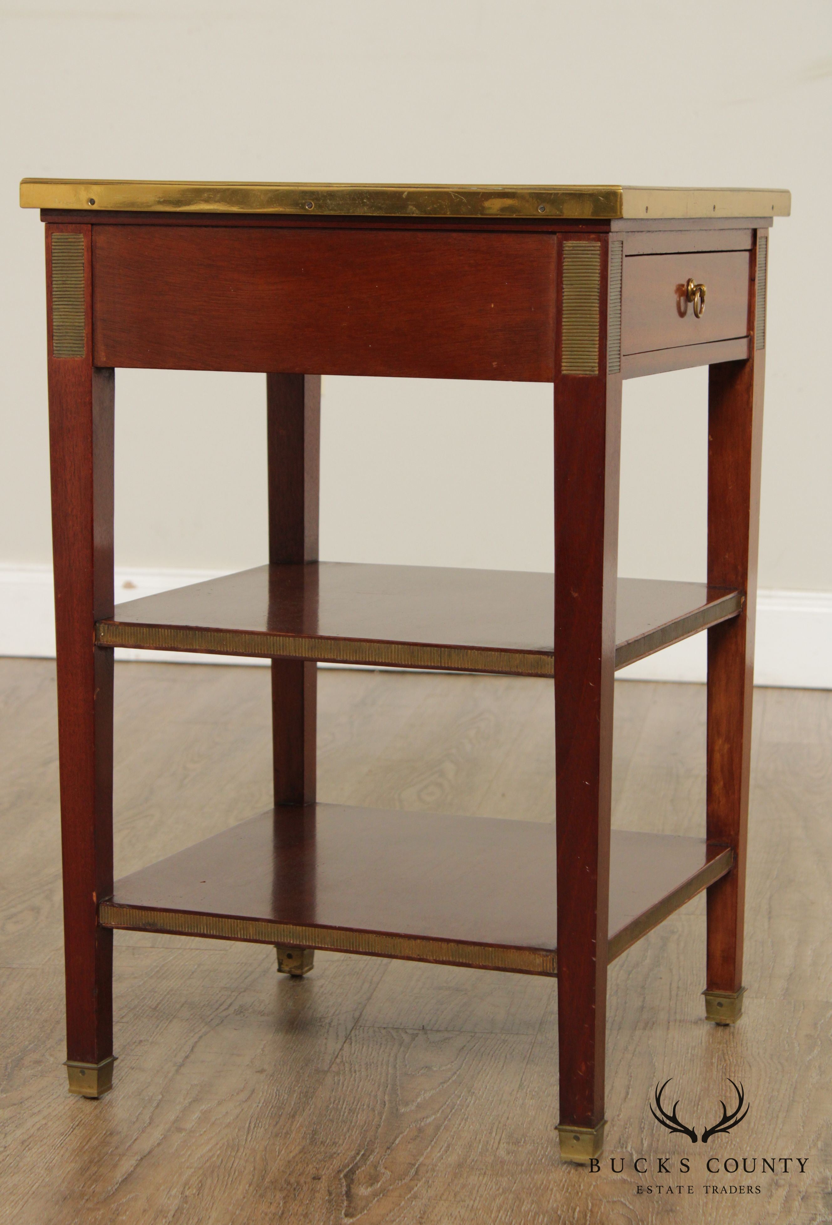 Edward Garratt Directoire Style Mahogany Marble Top Side Table