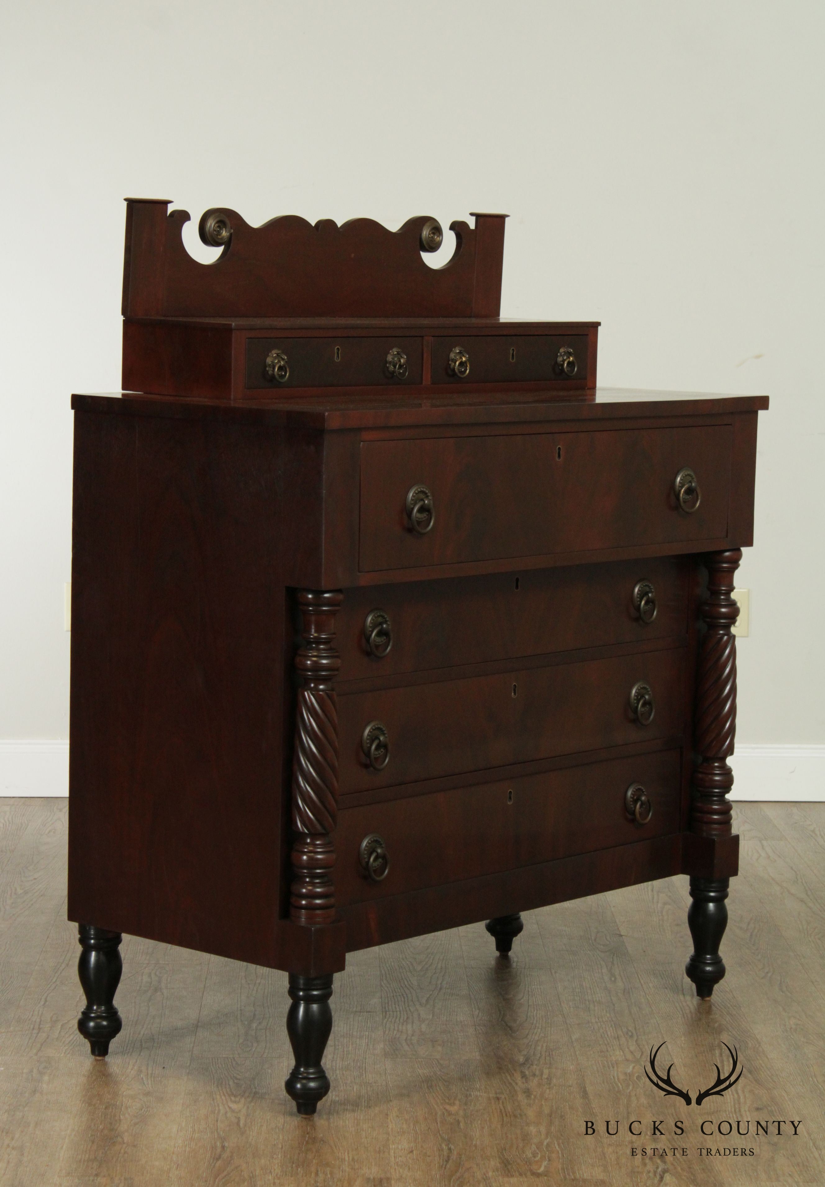 Antique American Federal Mahogany Chest of Drawers