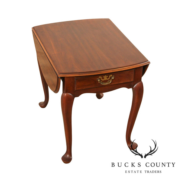 Drexel Legacy Cherry Queen Anne Style Drop Leaf Side Table