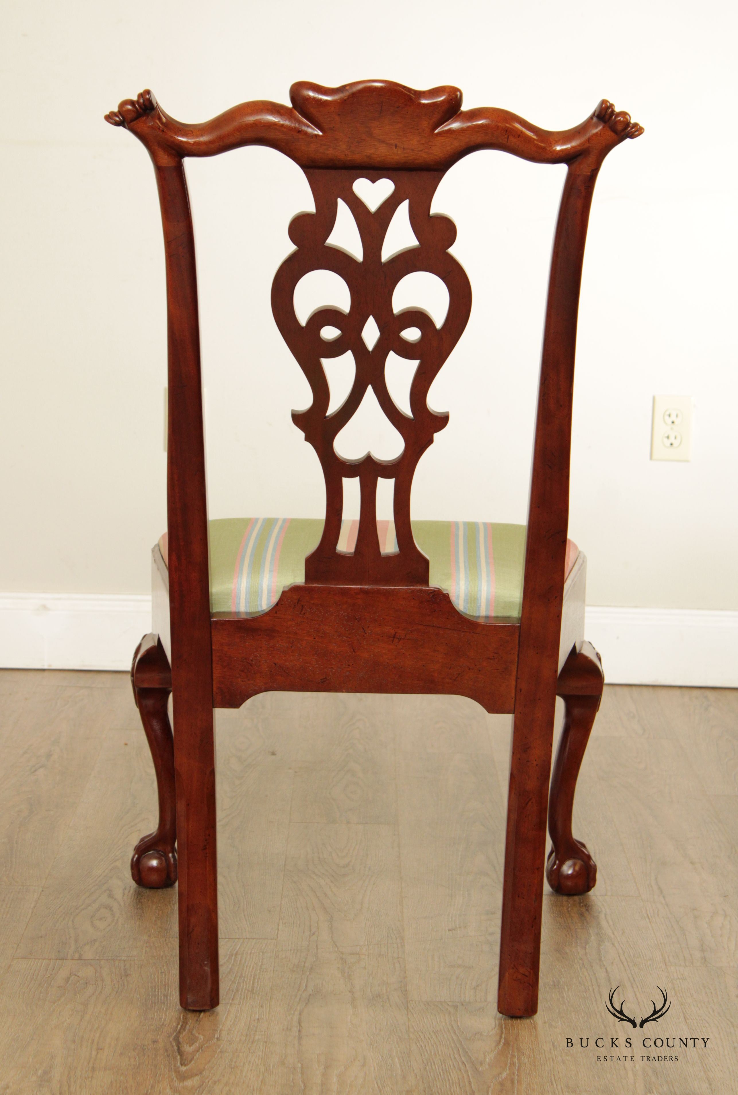 Chippendale Style Mahogany Ball and Claw Side Dining Chair