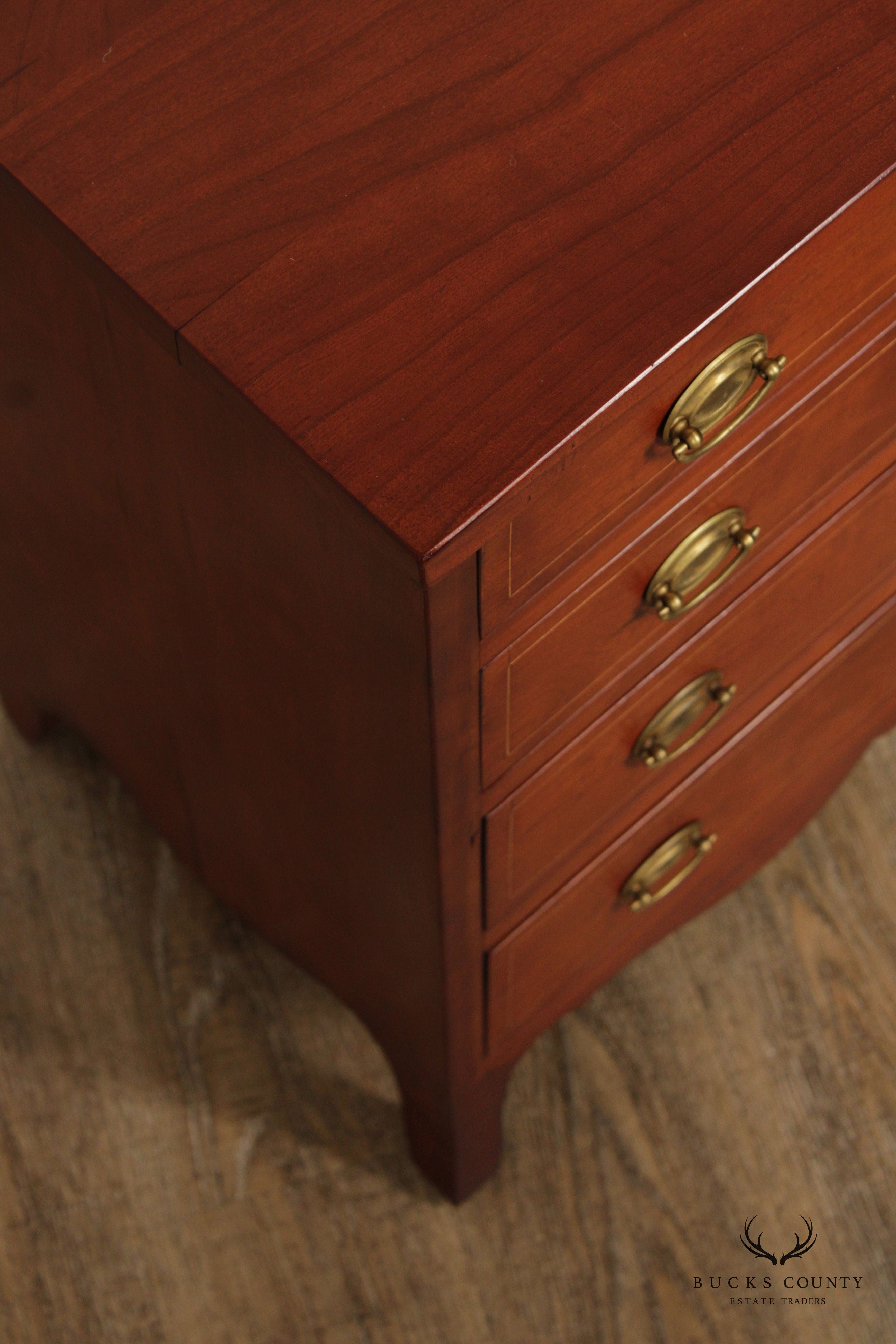 AMERICAN HEPPLEWHITE STYLE BENCH MADE CHERRY CHEST OF DRAWERS