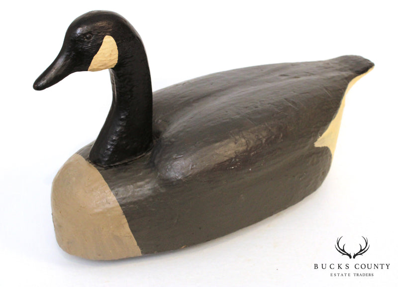 Vintage Hand Carved, Hand Painted Canadian Goose Decoy