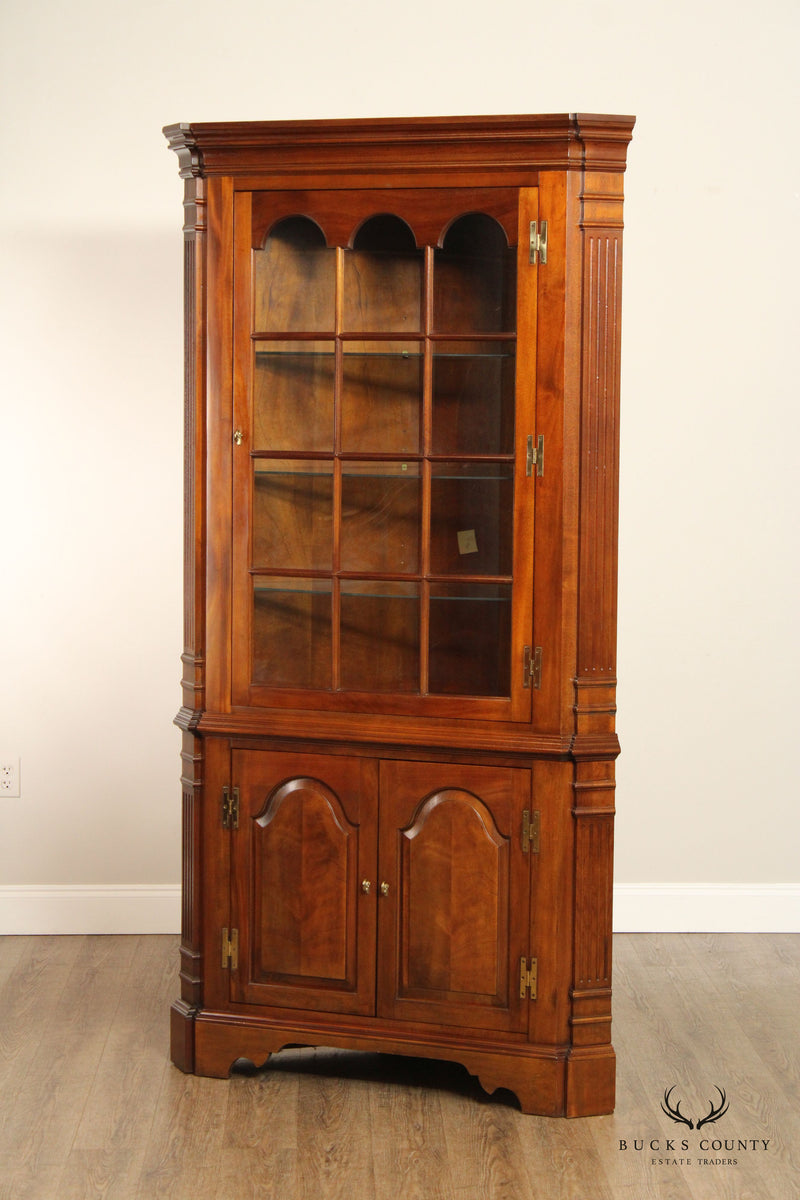 Councill Chippendale Style Mahogany Corner Cabinet