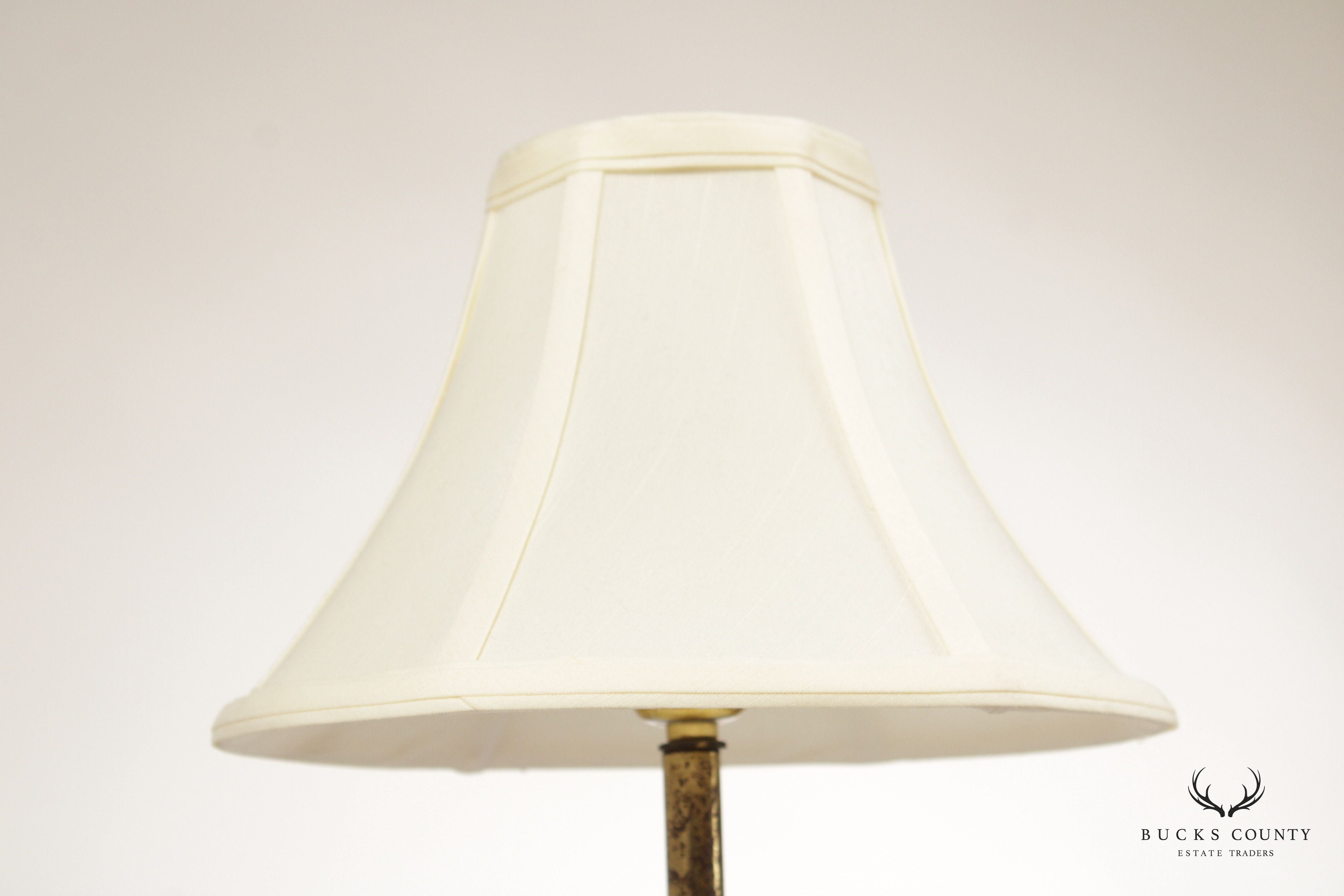 Mid Century Modern Pair of Glazed Ceramic Table Lamps