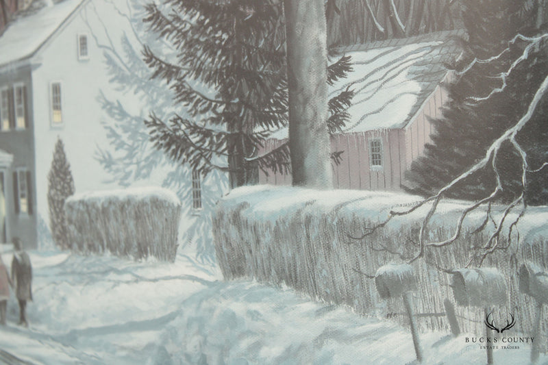 George Booz 'Dyerstown Road' Rustic Winter Fine Art Print