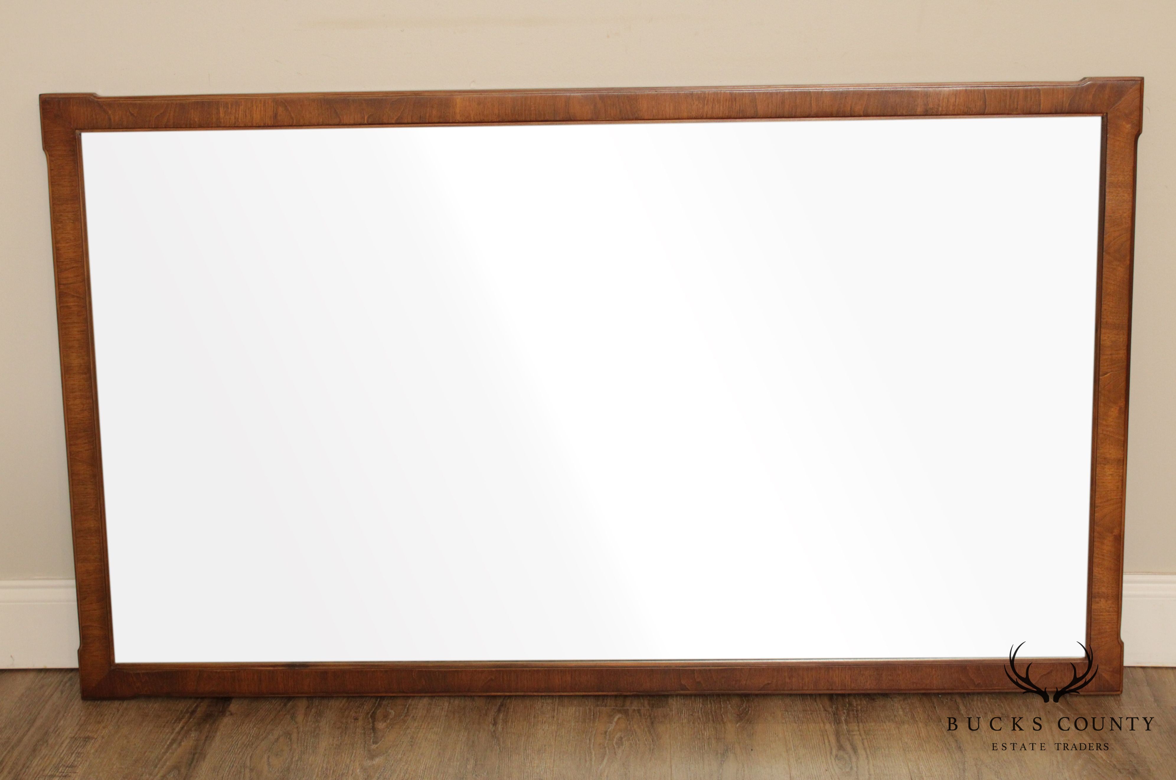 Mid Century Modern Vintage Walnut Wall Mirror