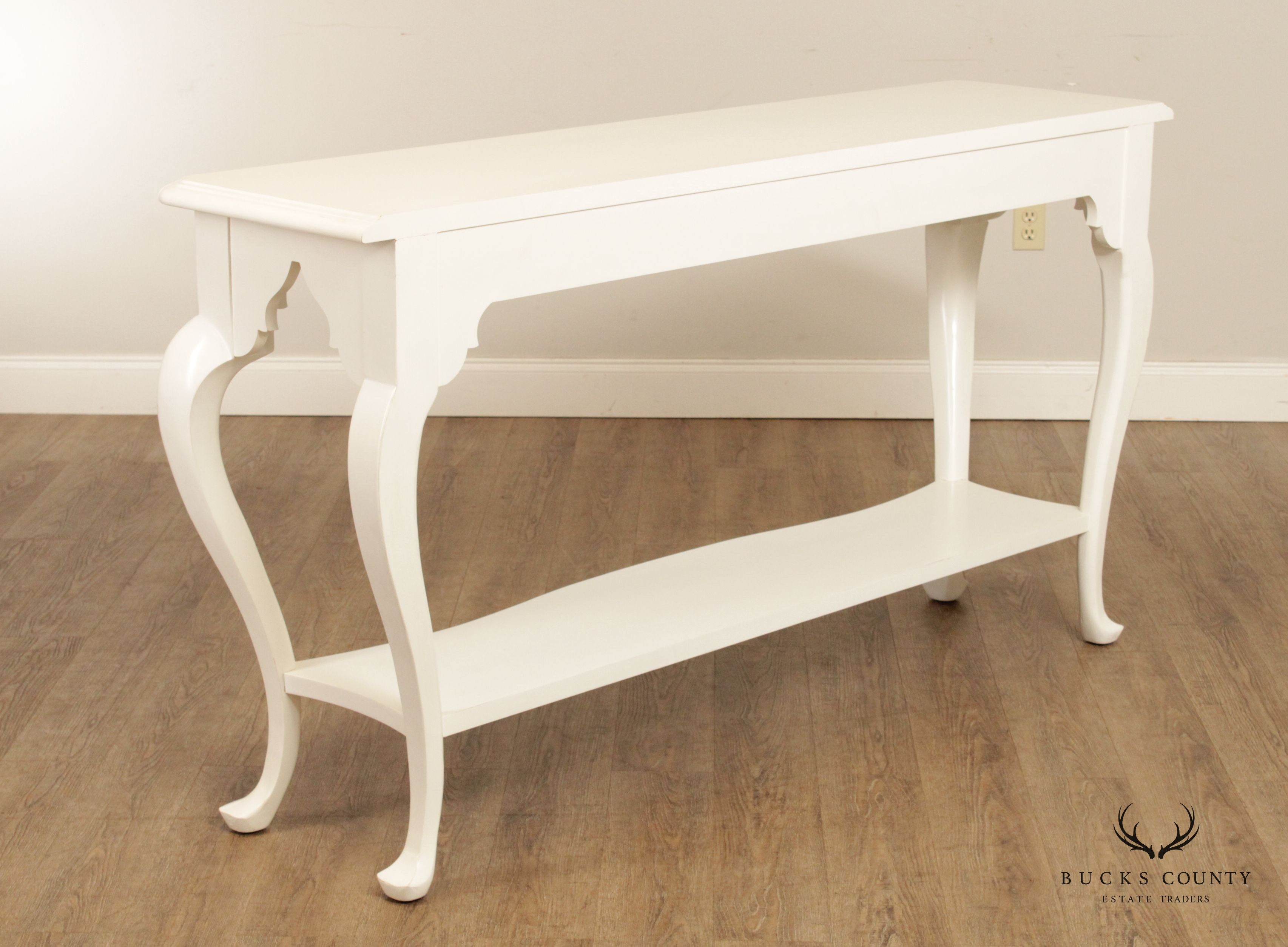 Tommy Bahama 'Gunners Reef' White Painted Two Tier Console Table