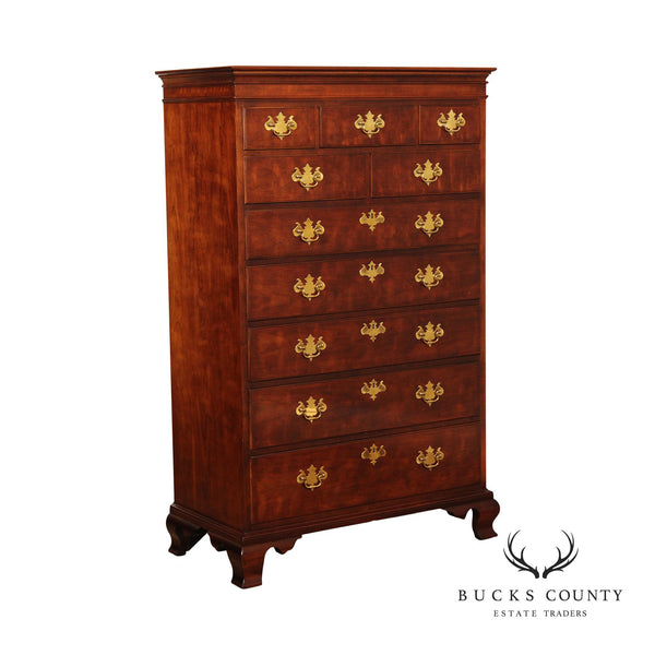 Henredon 'Salem' Chippendale Style Cherry Tall Chest of Drawers