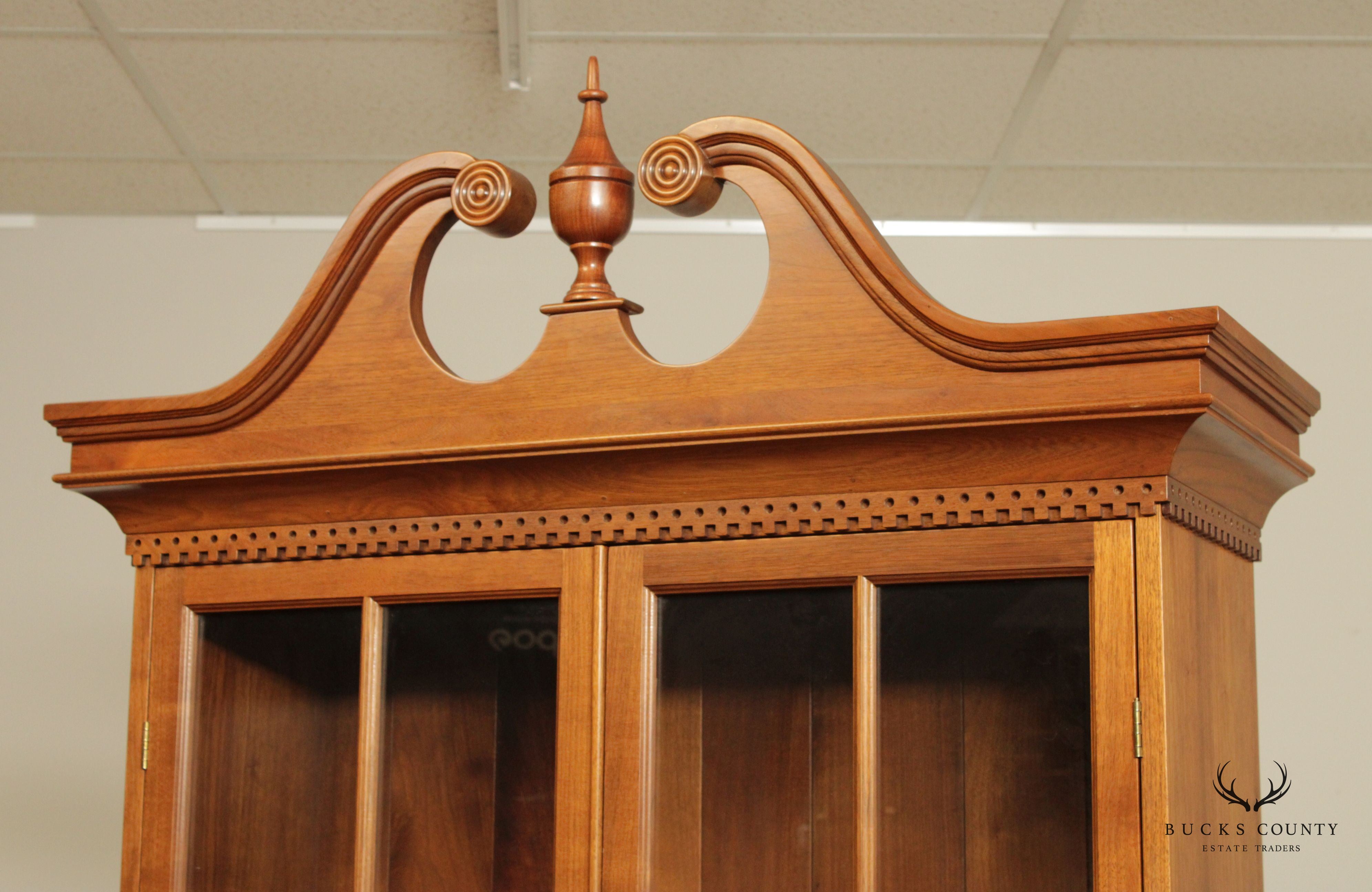 J.C. Horst Chippendale Style Custom Crafted Walnut Secretary Desk