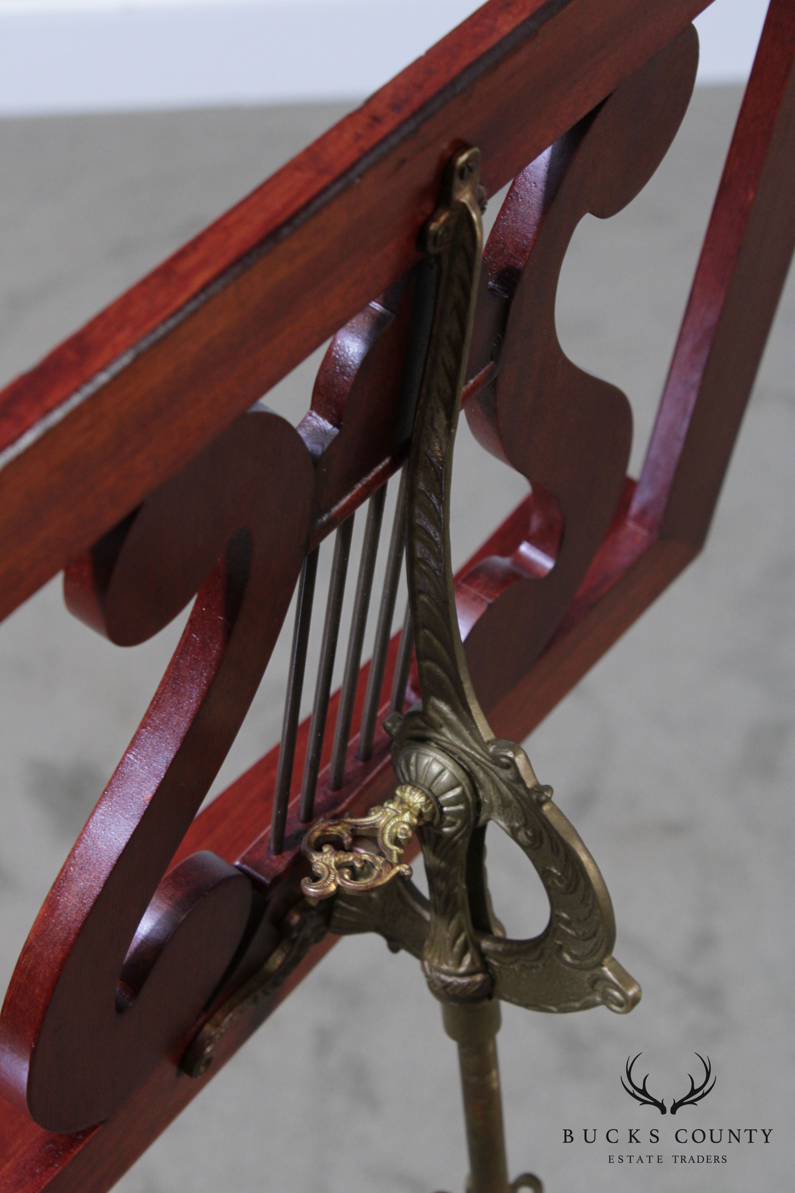 Quality Pair Mahogany Music Stands