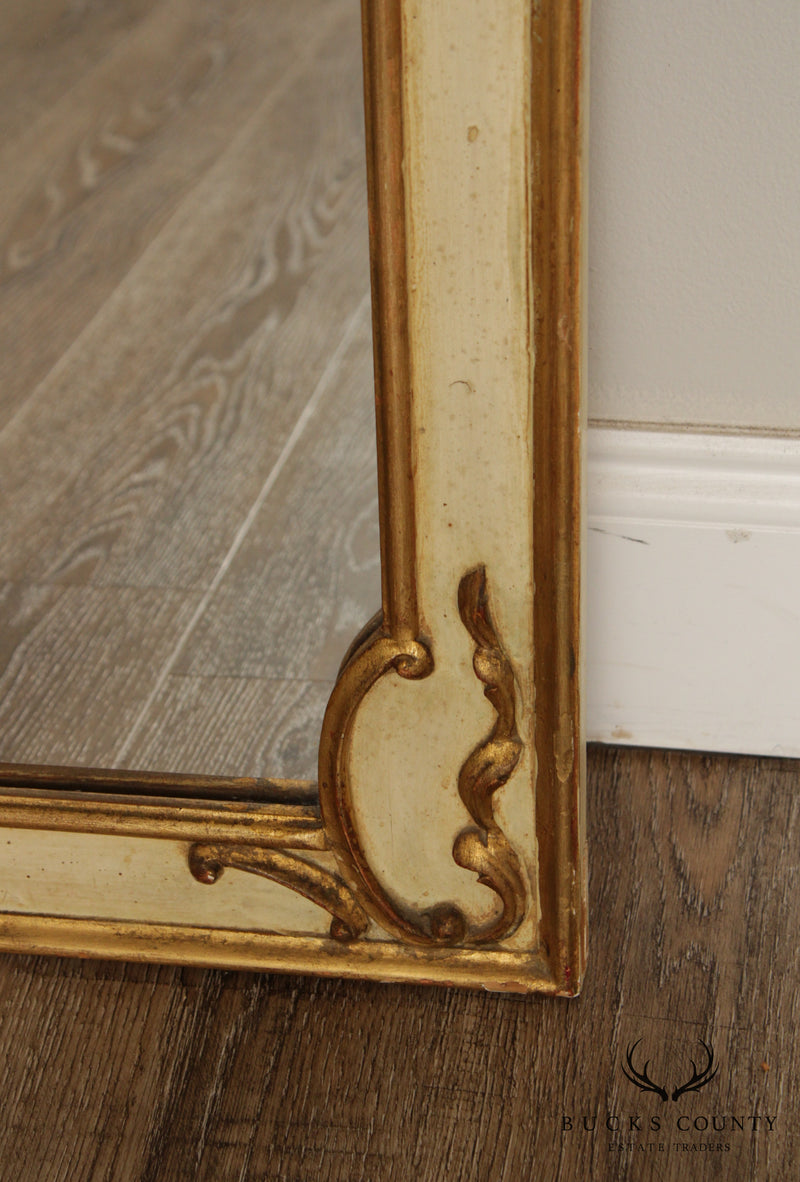 Vintage Italian Florentine Partial Gilt Wall Mirror