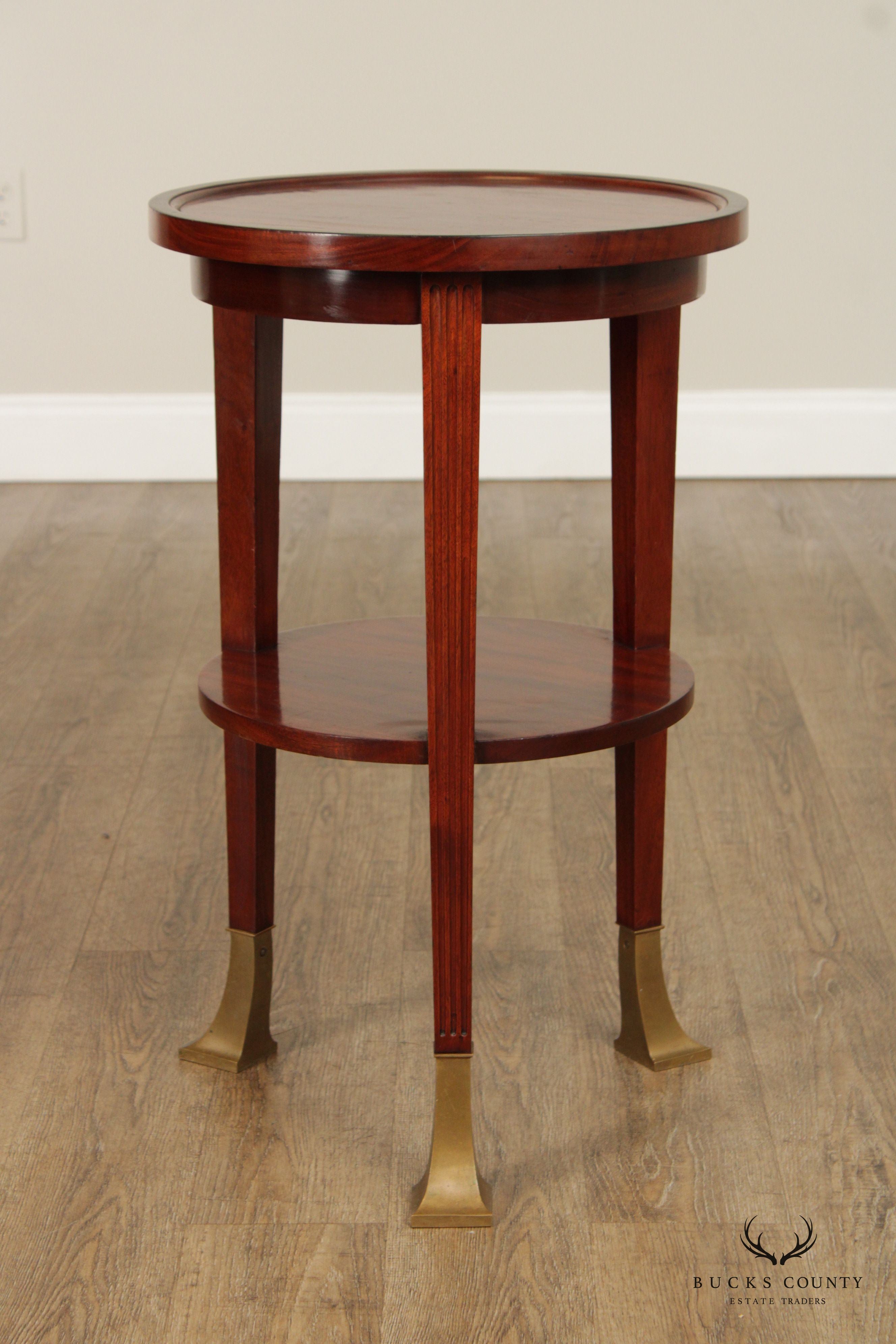 Art Deco Two-Tier Mahogany Side Table