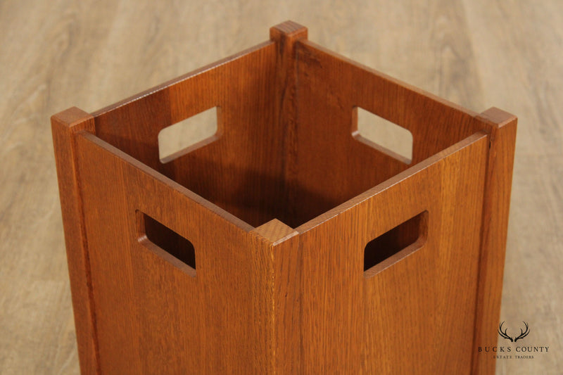 Stickley Mission Collection Pair of Oak Waste Baskets
