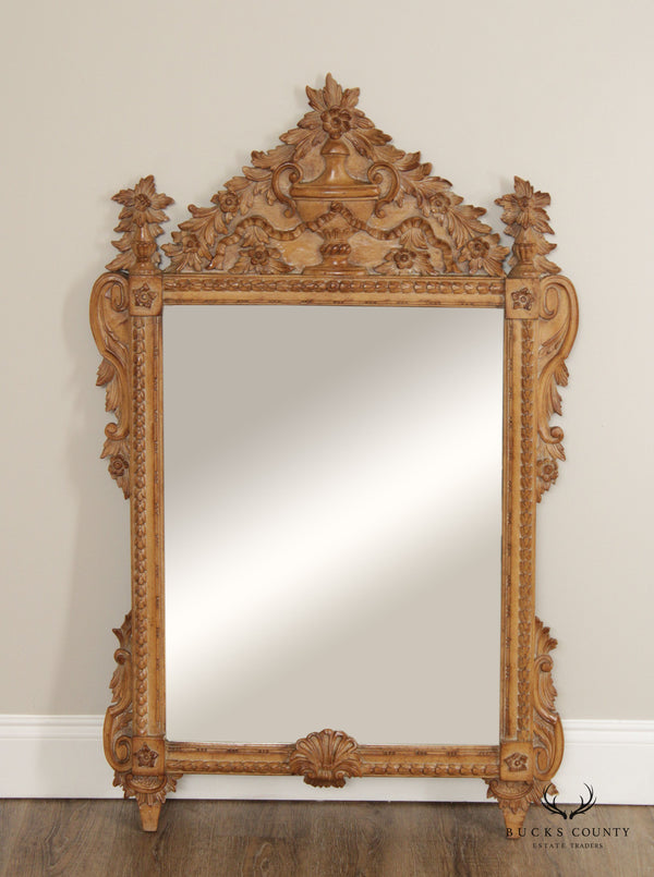 French Louis XVI Style Carved Wall Mirror