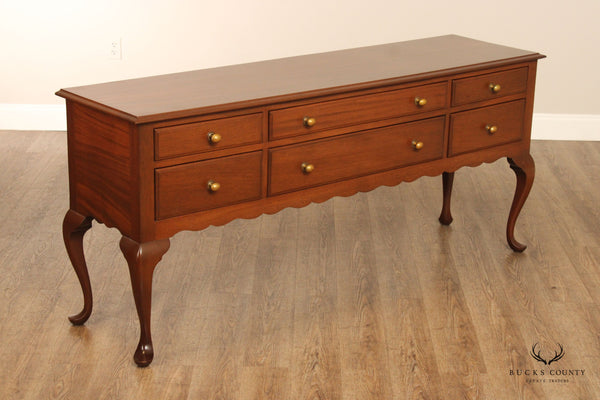 Alvin Rothenberger Bench Made Queen Anne Style Mahogany Sideboard