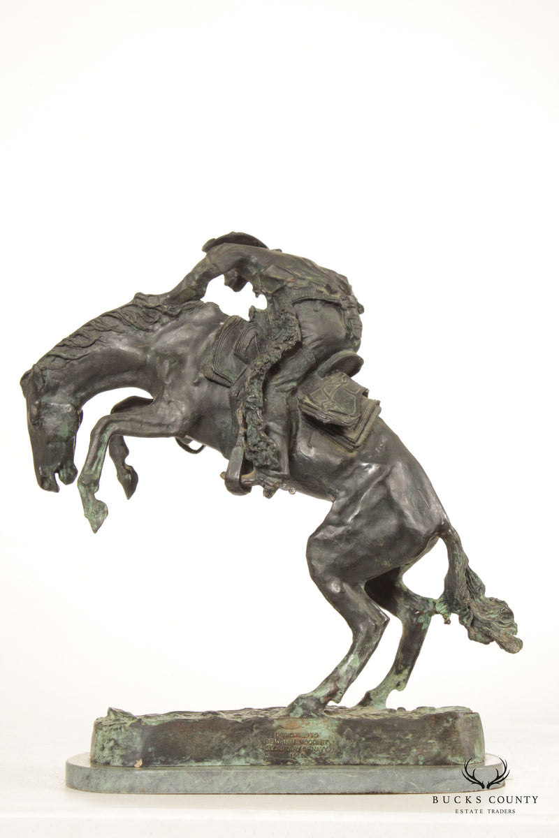 Frederick Remington 'Wooly Chaps' Bronze Sculpture