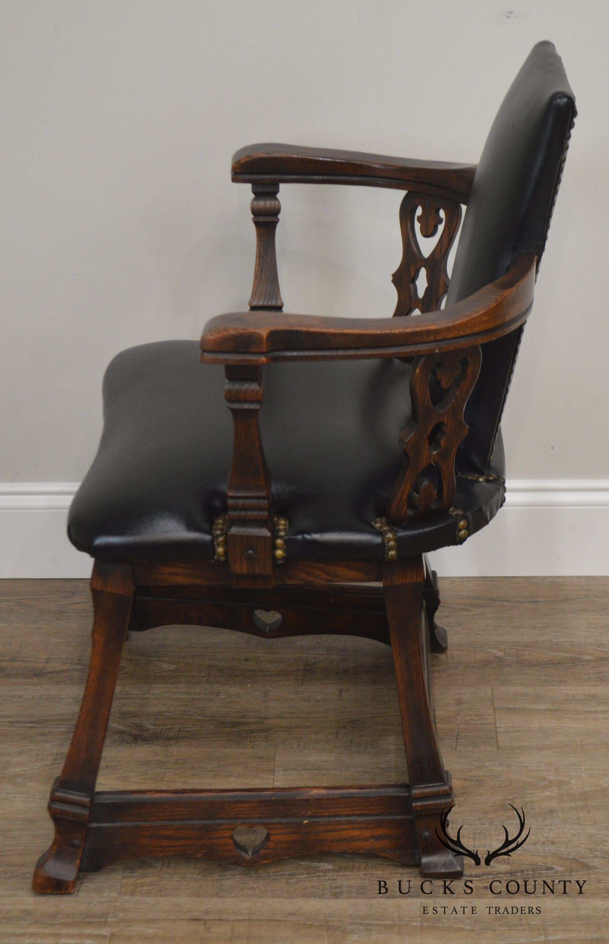 Romweber Viking Oak Vintage Captains Armchair