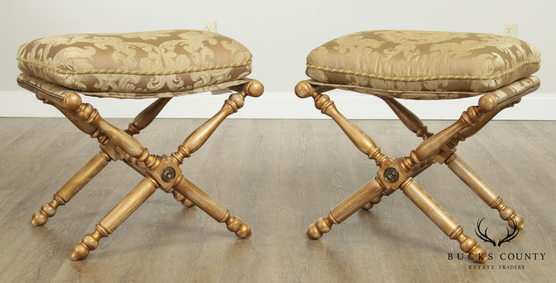 Lillian August Regency Style X Base Pair Benches