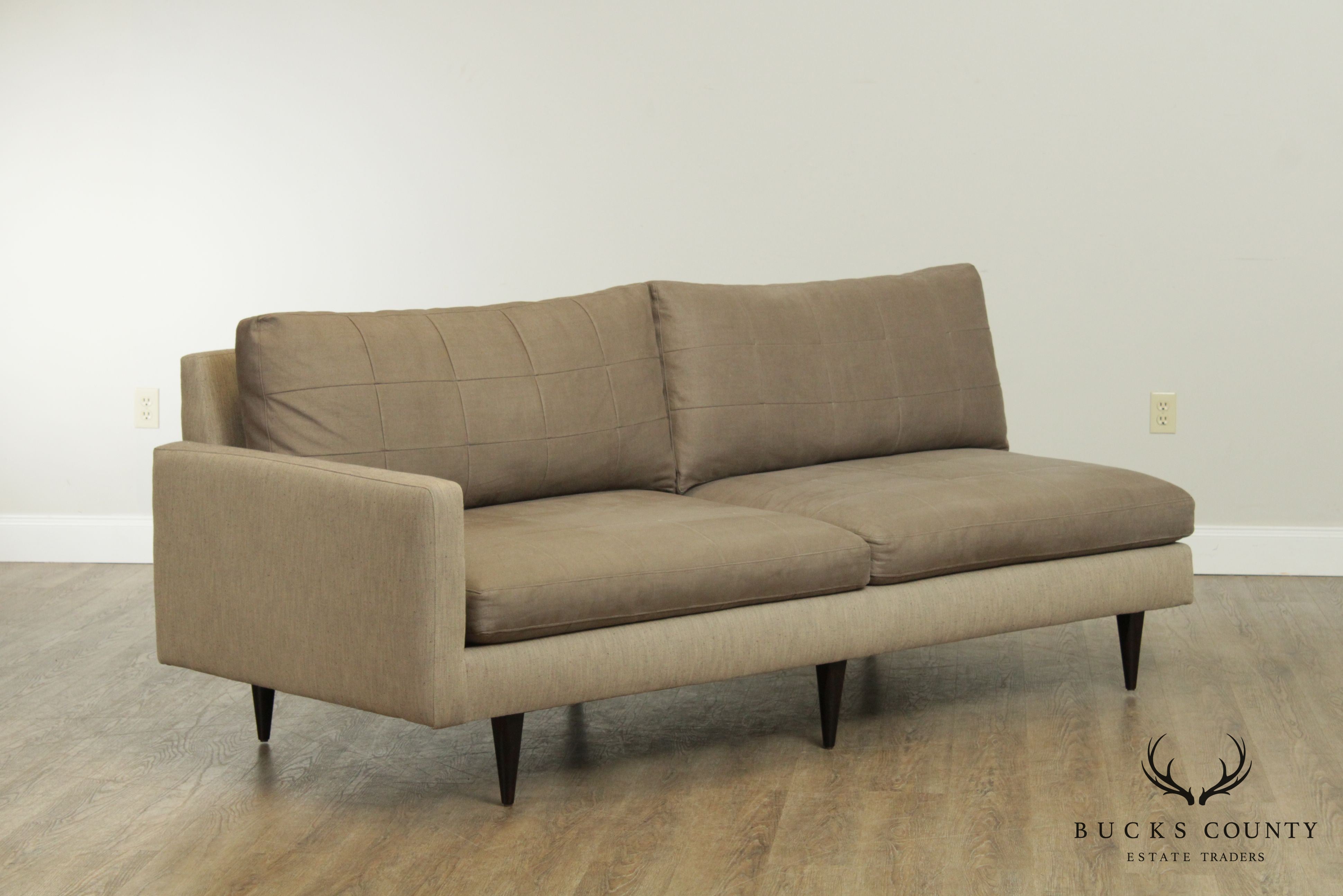 Crate & Barrel Mid Century Sofa, Chaise