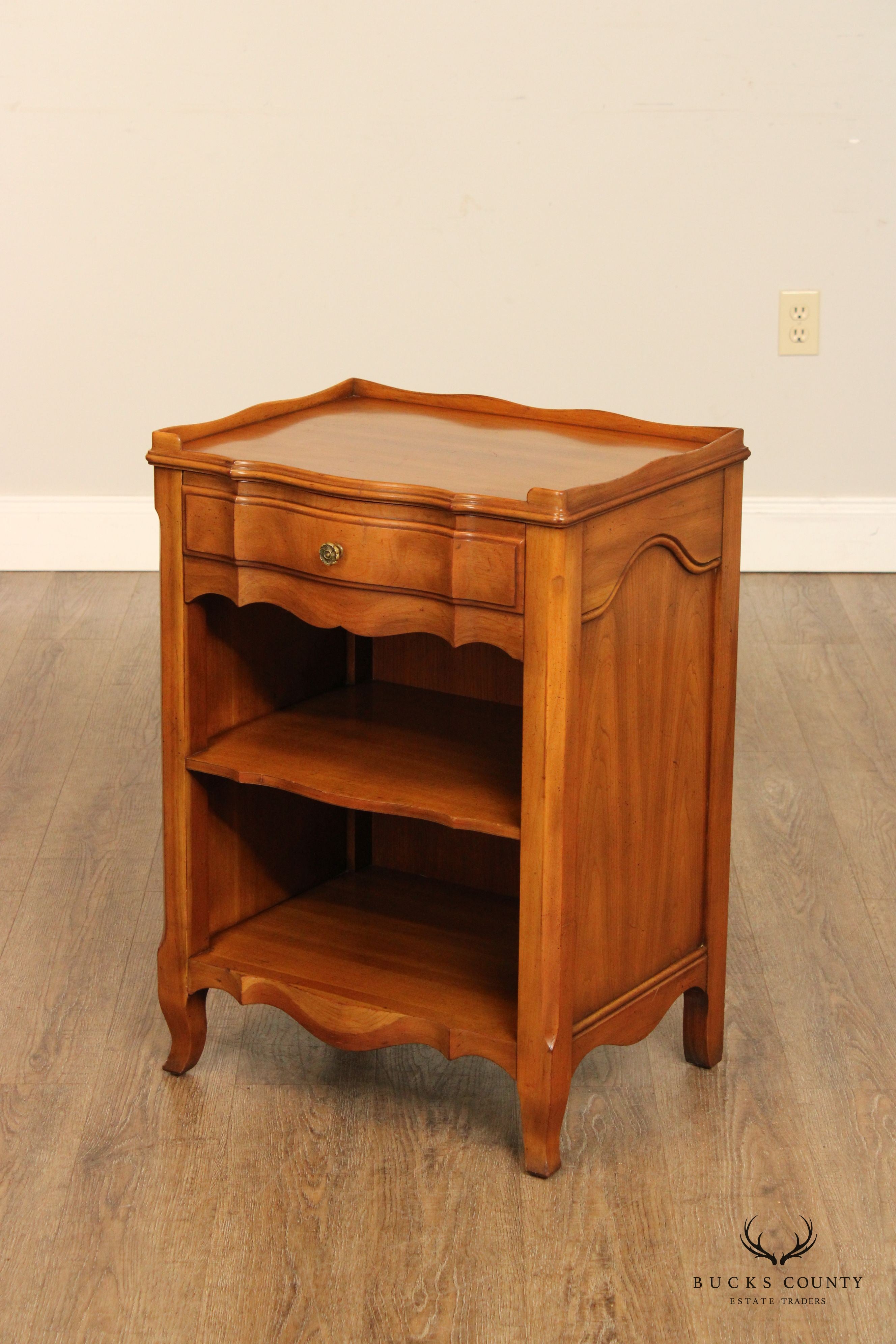 John Widdicomb French Provincial Style Fruitwood Nightstand