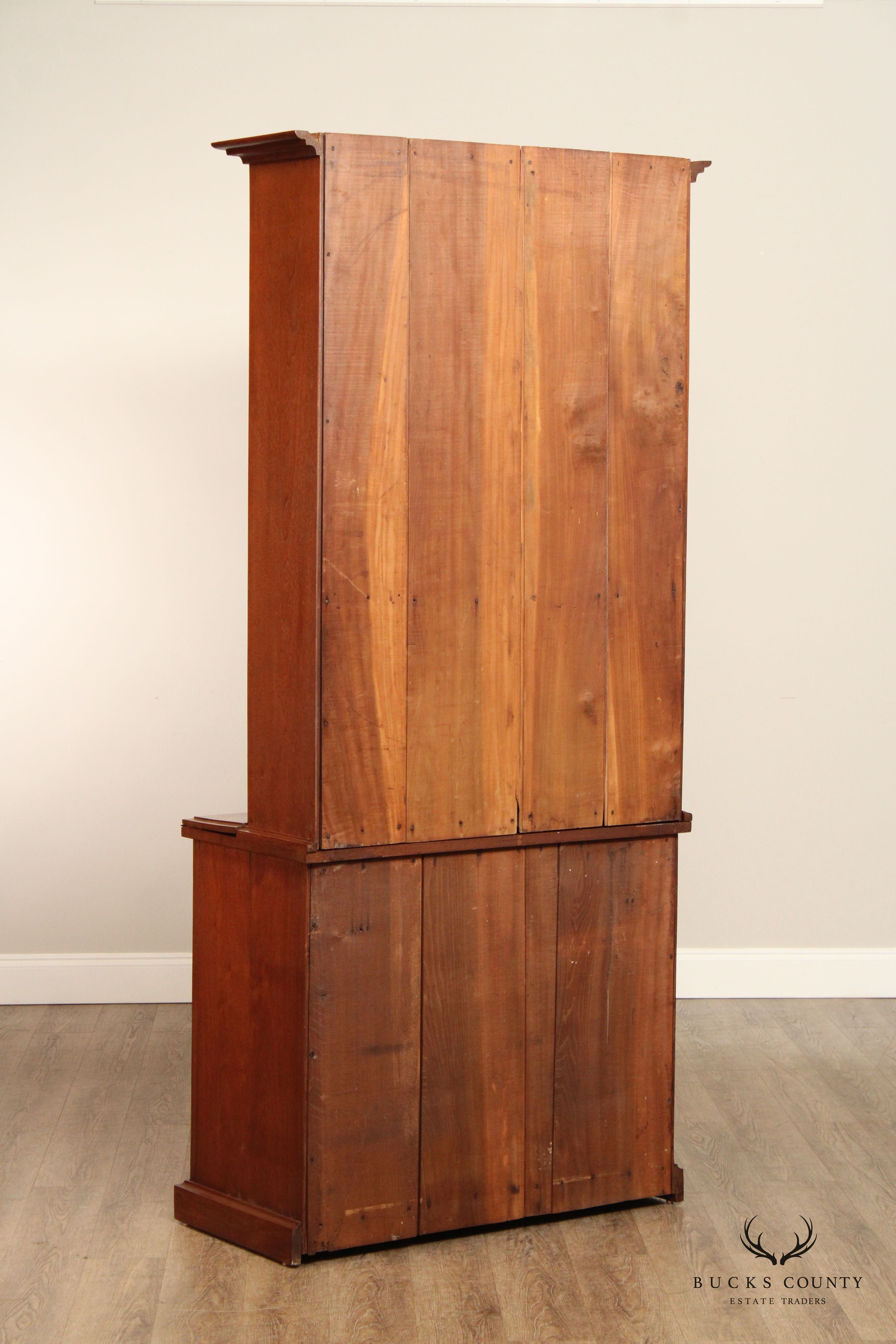 Antique American Walnut Secretary Bookcase