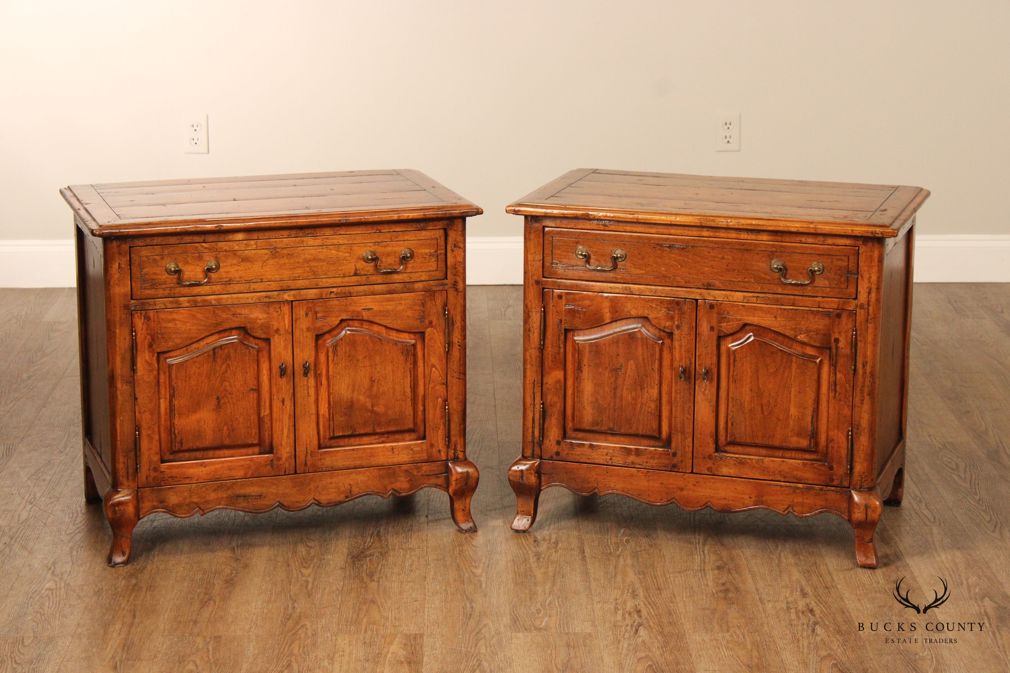 Guy Chaddock French Country Style Pair of  Nightstands