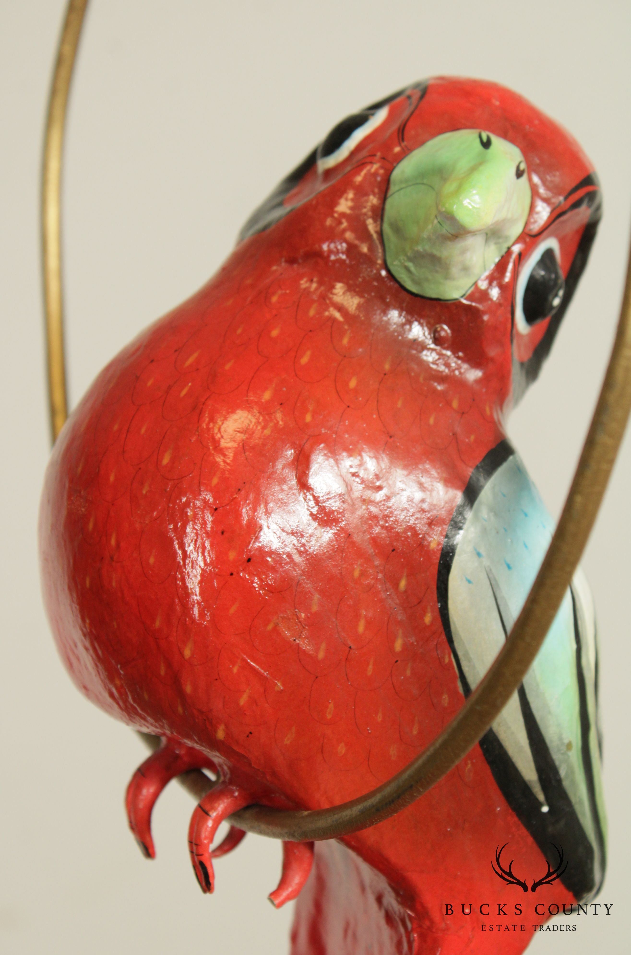 Tonala Mexico Folk Art Hanging Bird Sculpture