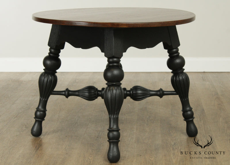 Antique Victorian 36 inch Round Oak Center Table