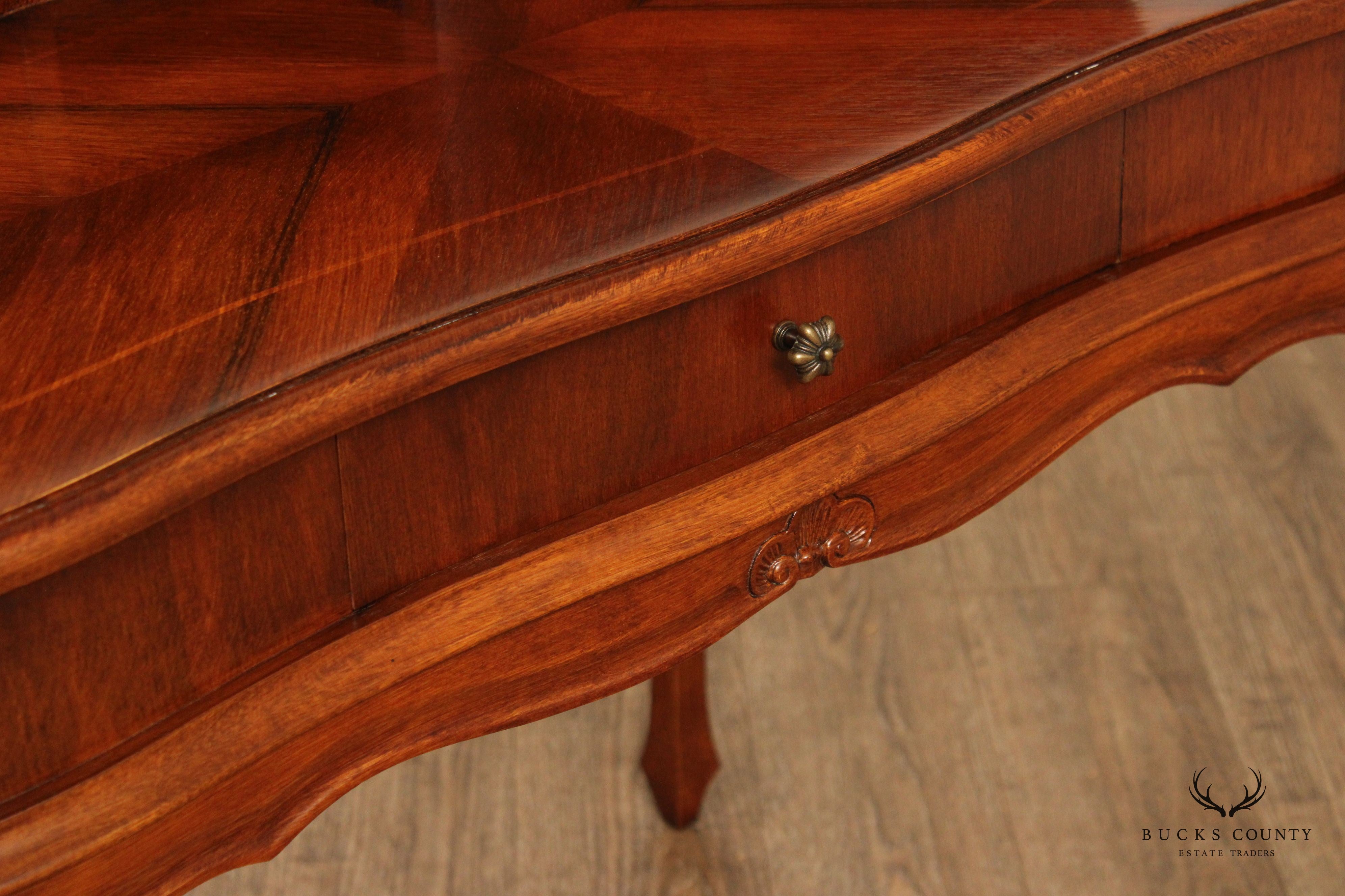 Italian Provincial Louis XV Style Walnut Writing Desk