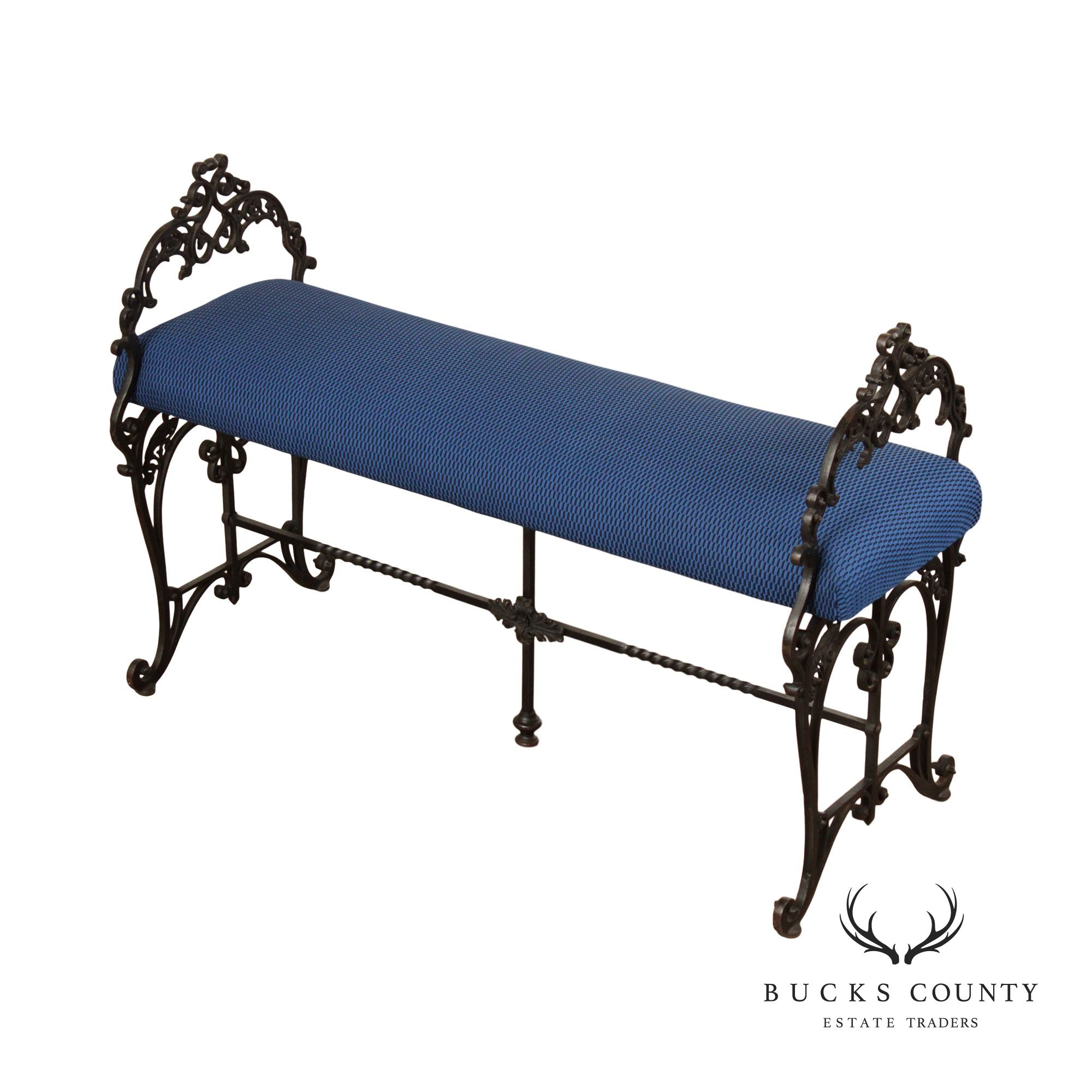 Antique Victorian Style Cast Iron Window Bench