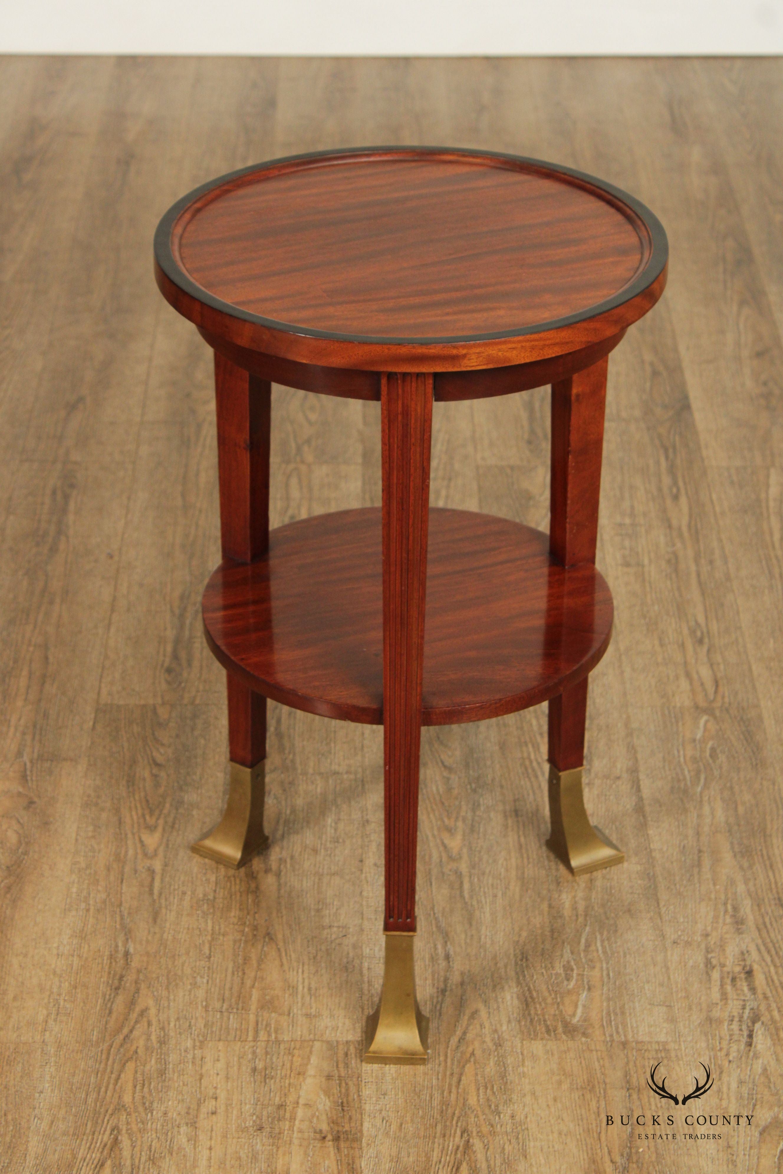 Art Deco Two-Tier Mahogany Side Table