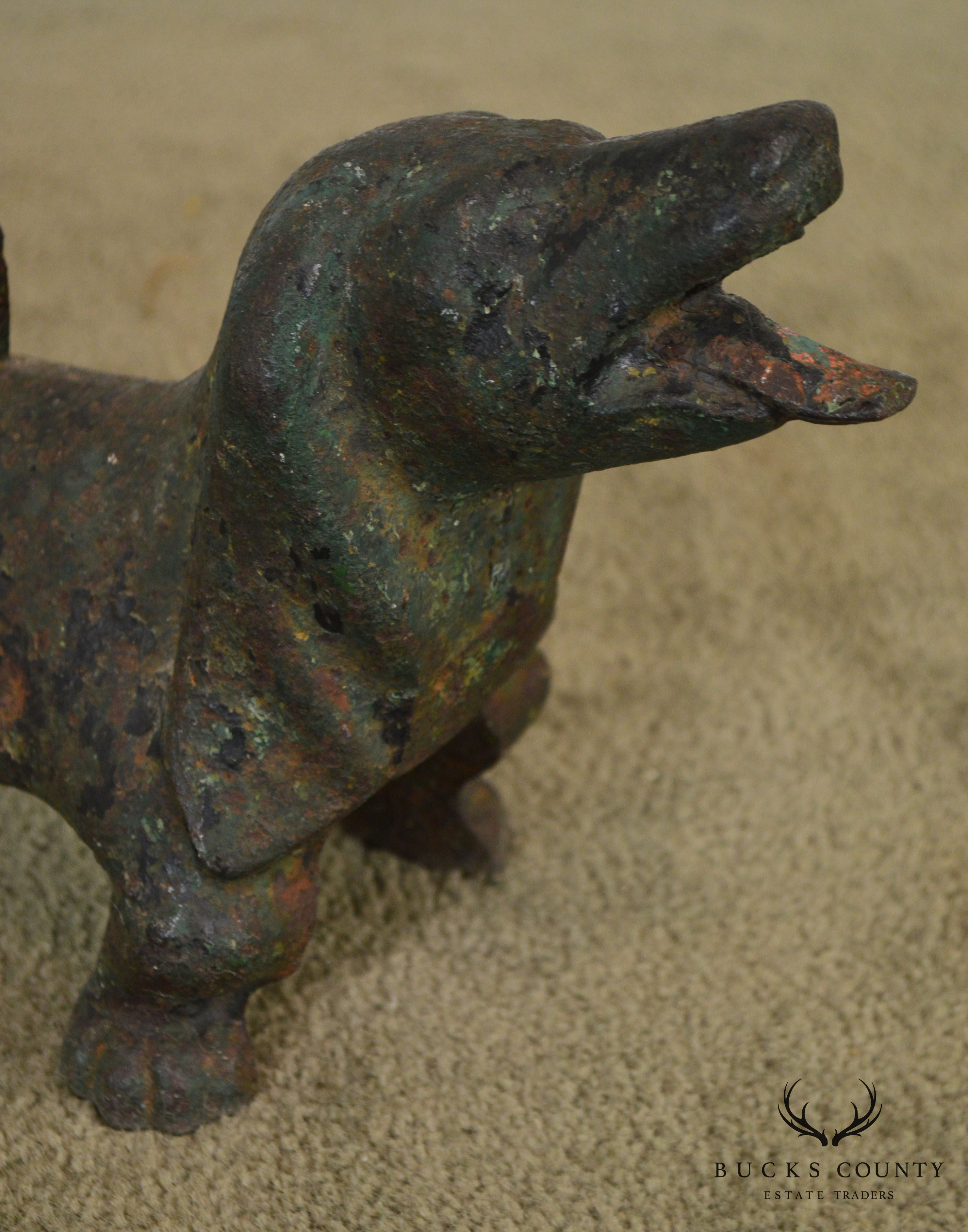 Cast Iron Antique Dachshund Dog Boot Scraper