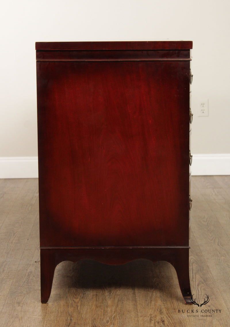 Hepplewhite Style Vintage Mahogany Serpentine Dresser