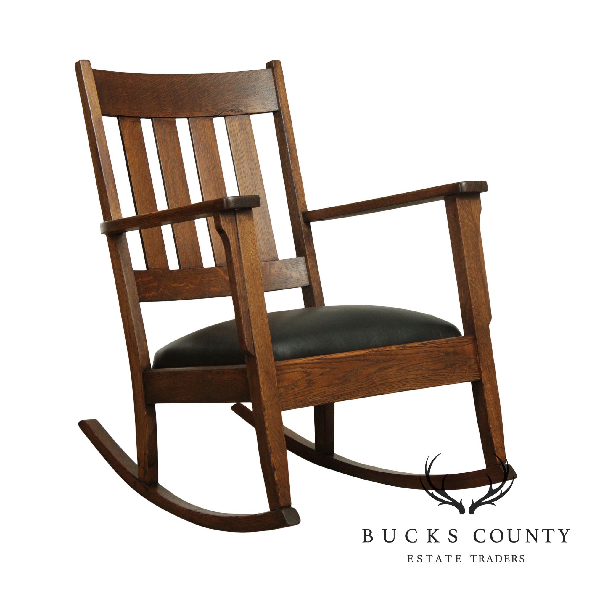 Antique Mission Style Oak Rocking Chair