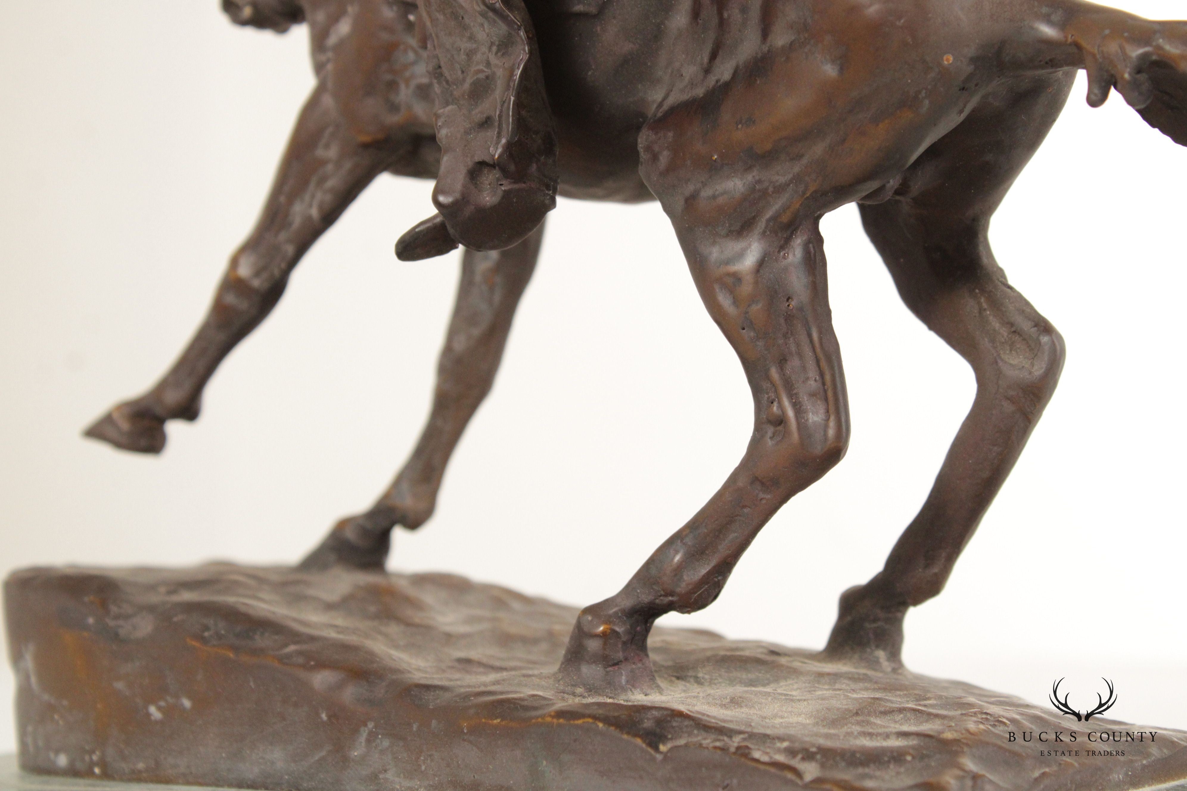 Frederick Remington 'The Cowboy' Bronze Sculpture