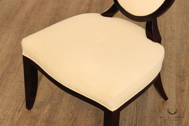 Baker Furniture Barbara Barry Set of Six Oval X-Back Dining Chairs