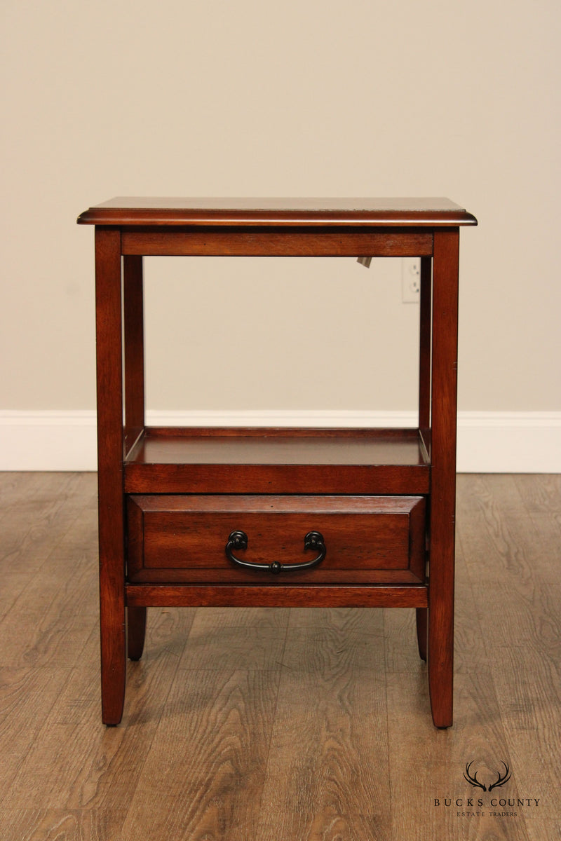Traditional Style Two-Tier End Table Or Nightstand